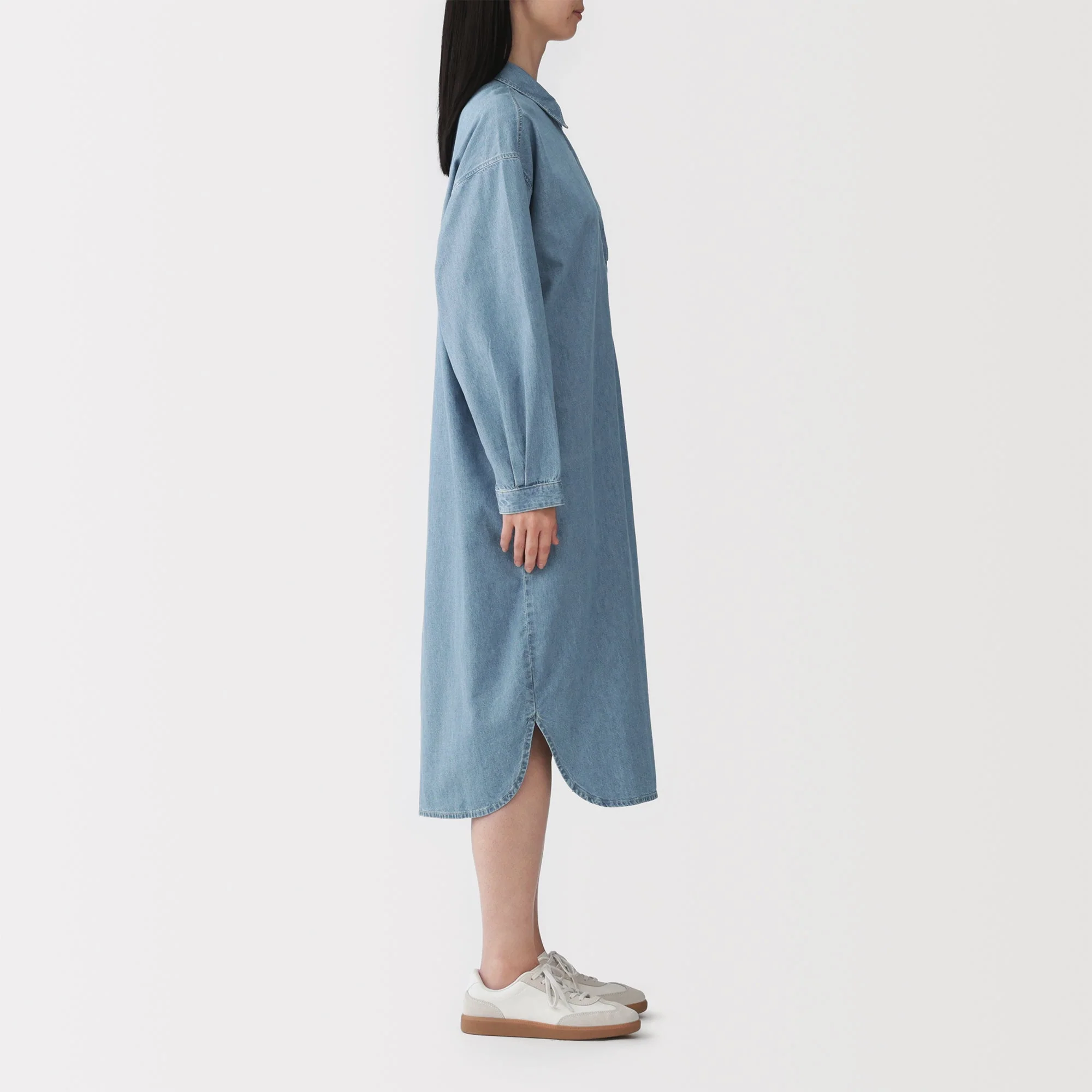 Kapok Blend Denim Dress - Image 11