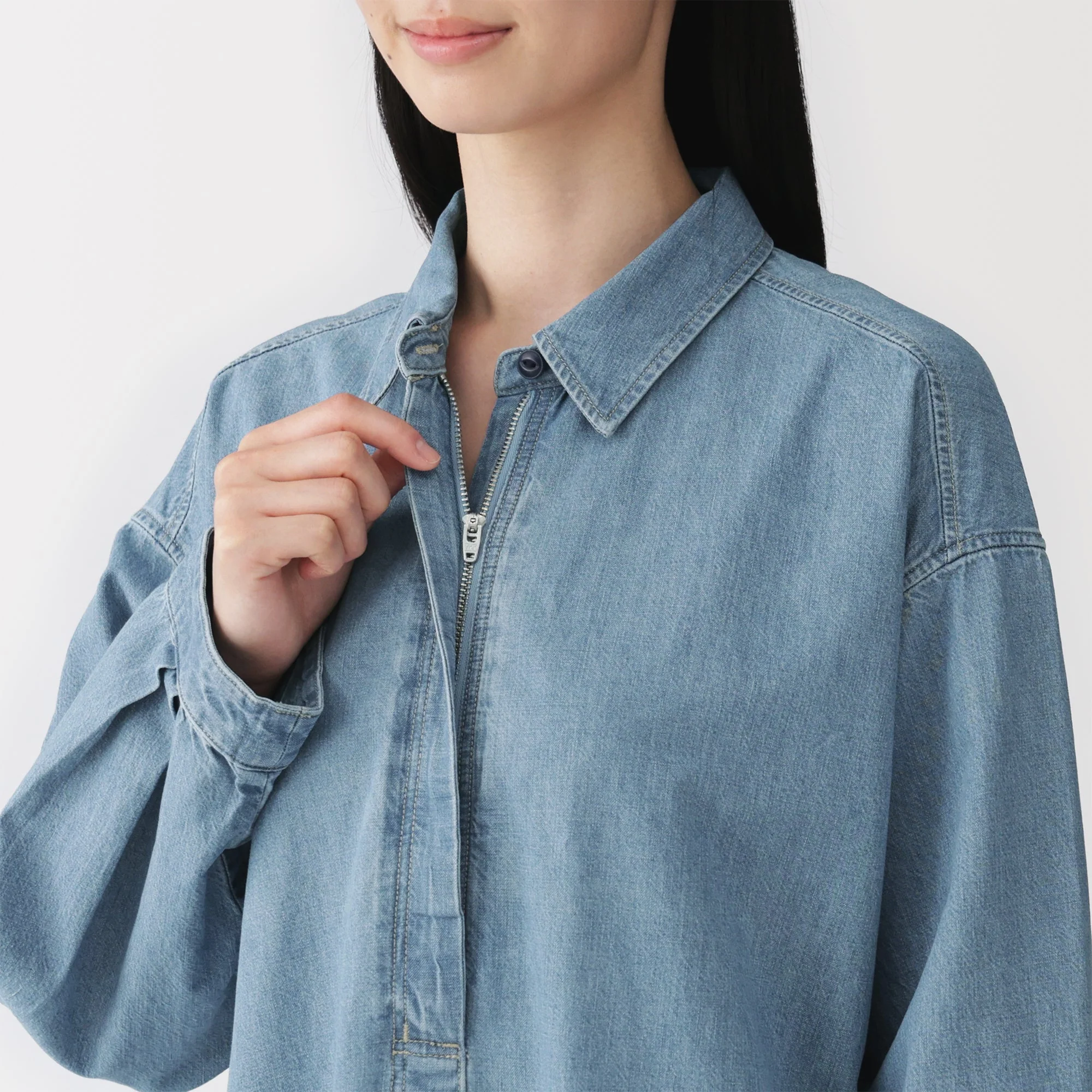 Kapok Blend Denim Dress - Image 14
