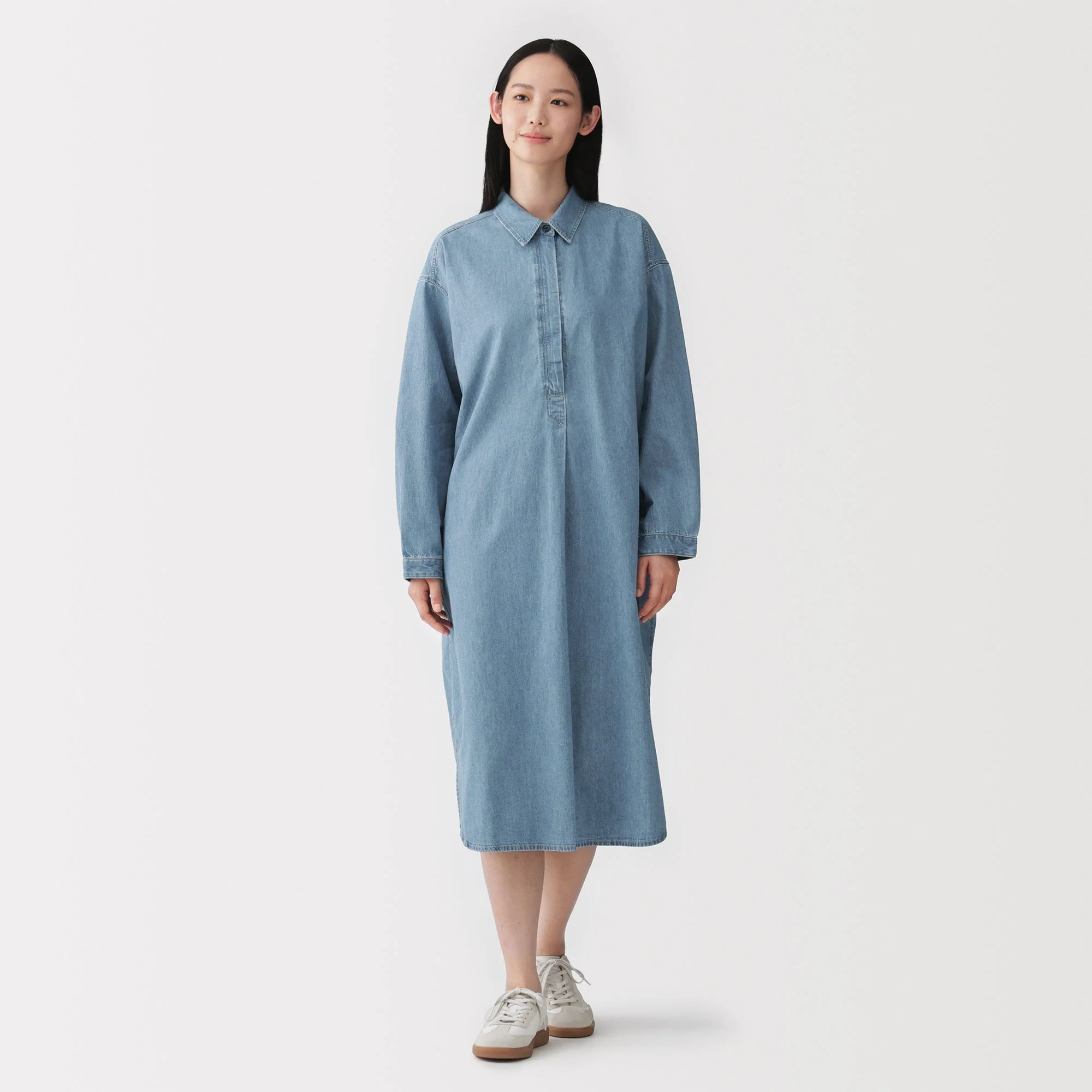 Kapok Blend Denim Dress - Image 3