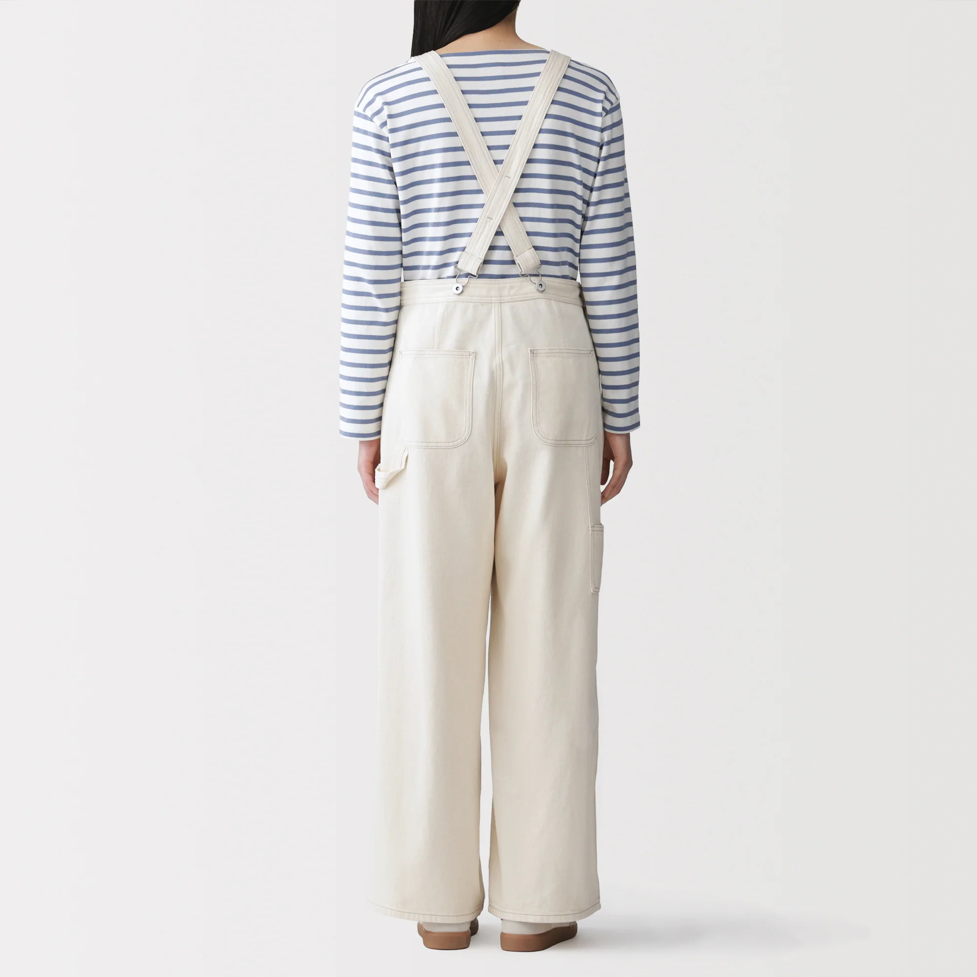 Kapok Blend Denim Overall Pants - Image 14