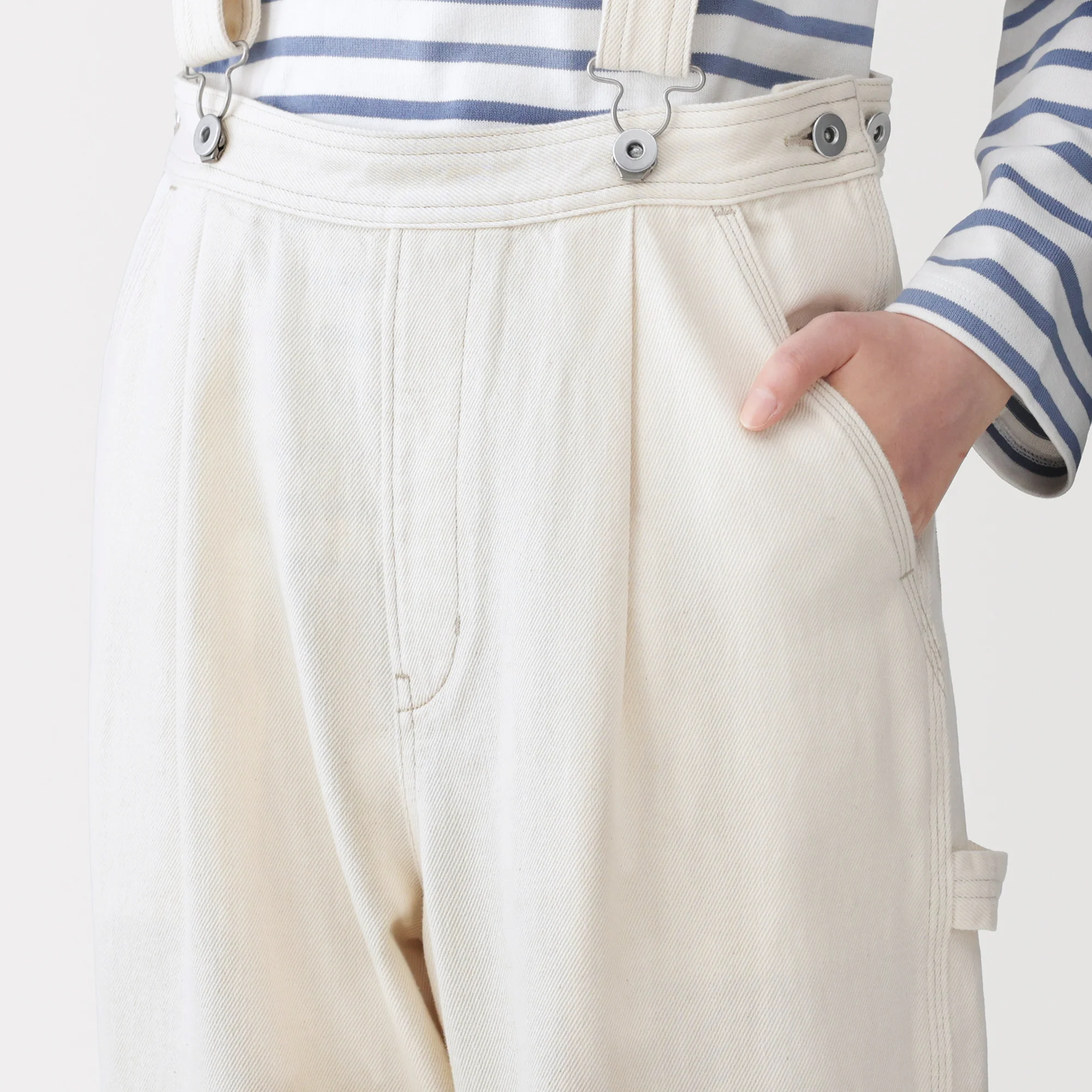 Kapok Blend Denim Overall Pants - Image 15