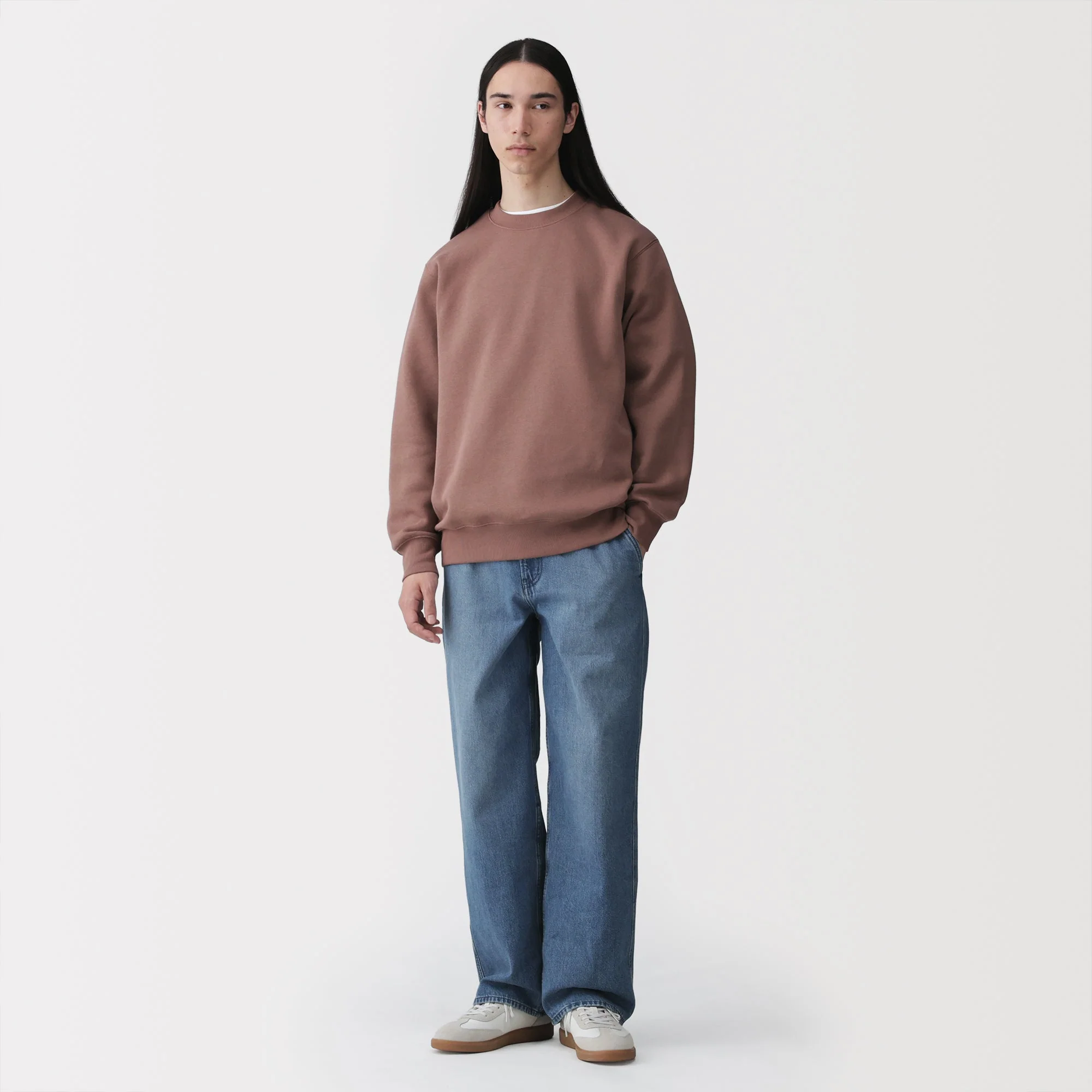 Kapok Blend Denim Wide Pants