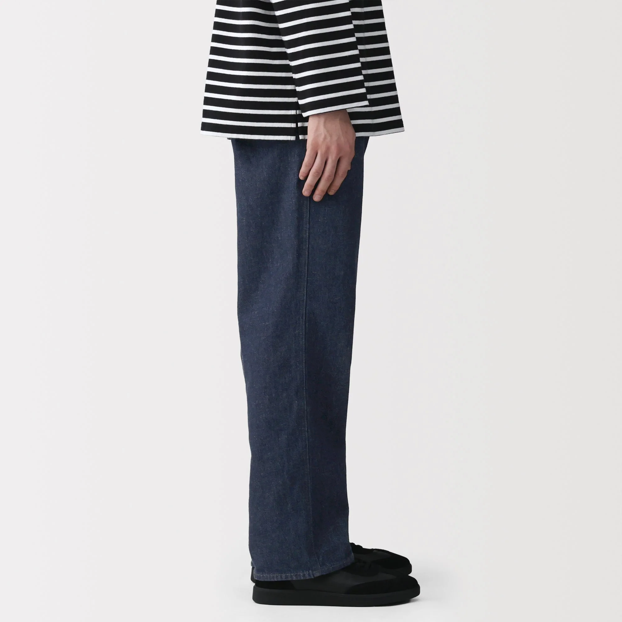 Kapok Blend Denim Wide Pants - Image 5