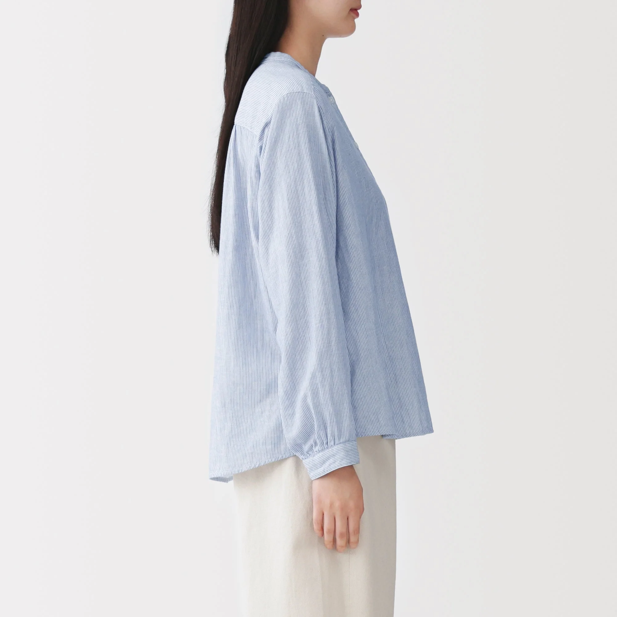 Kapok Blend Double Gauze Blouse - Image 5