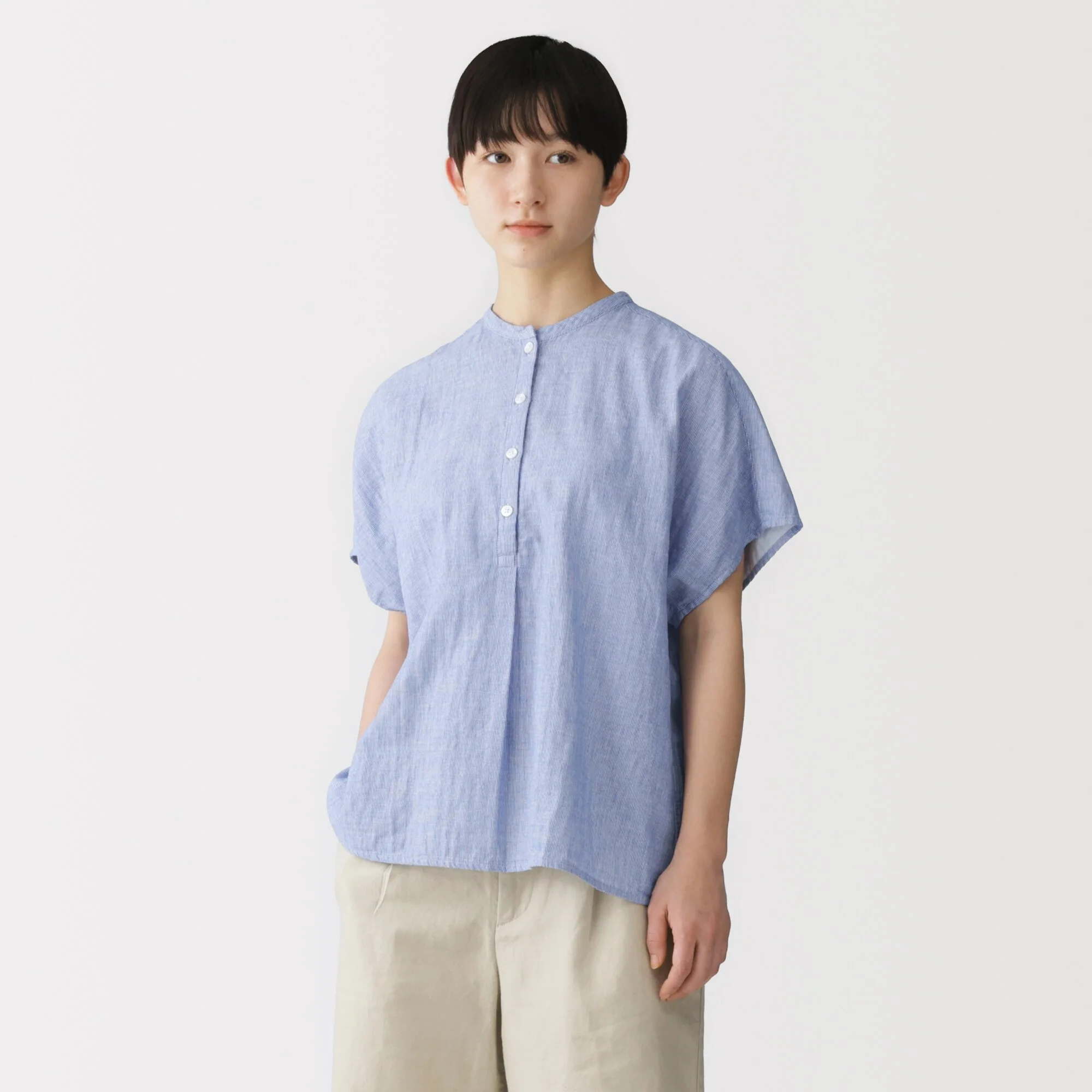 Kapok Blend Double Gauze Blouse