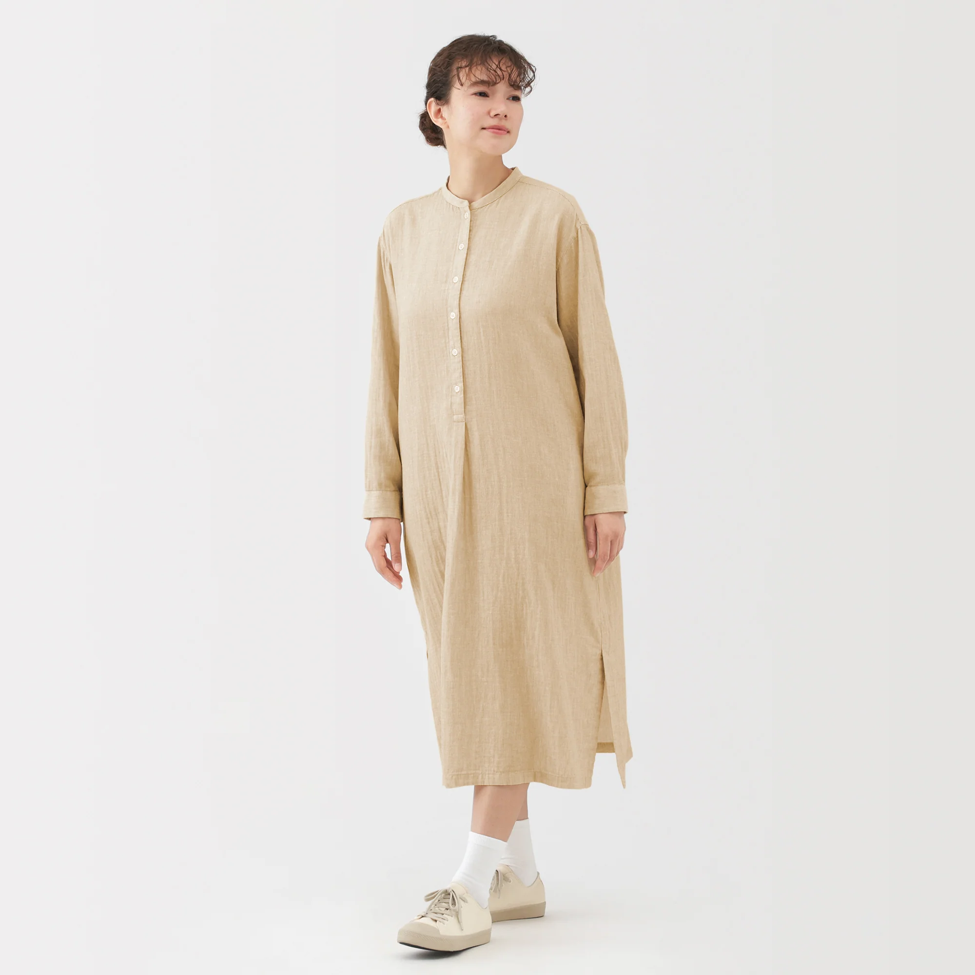 Kapok Blend Double Gauze Dress - Image 19