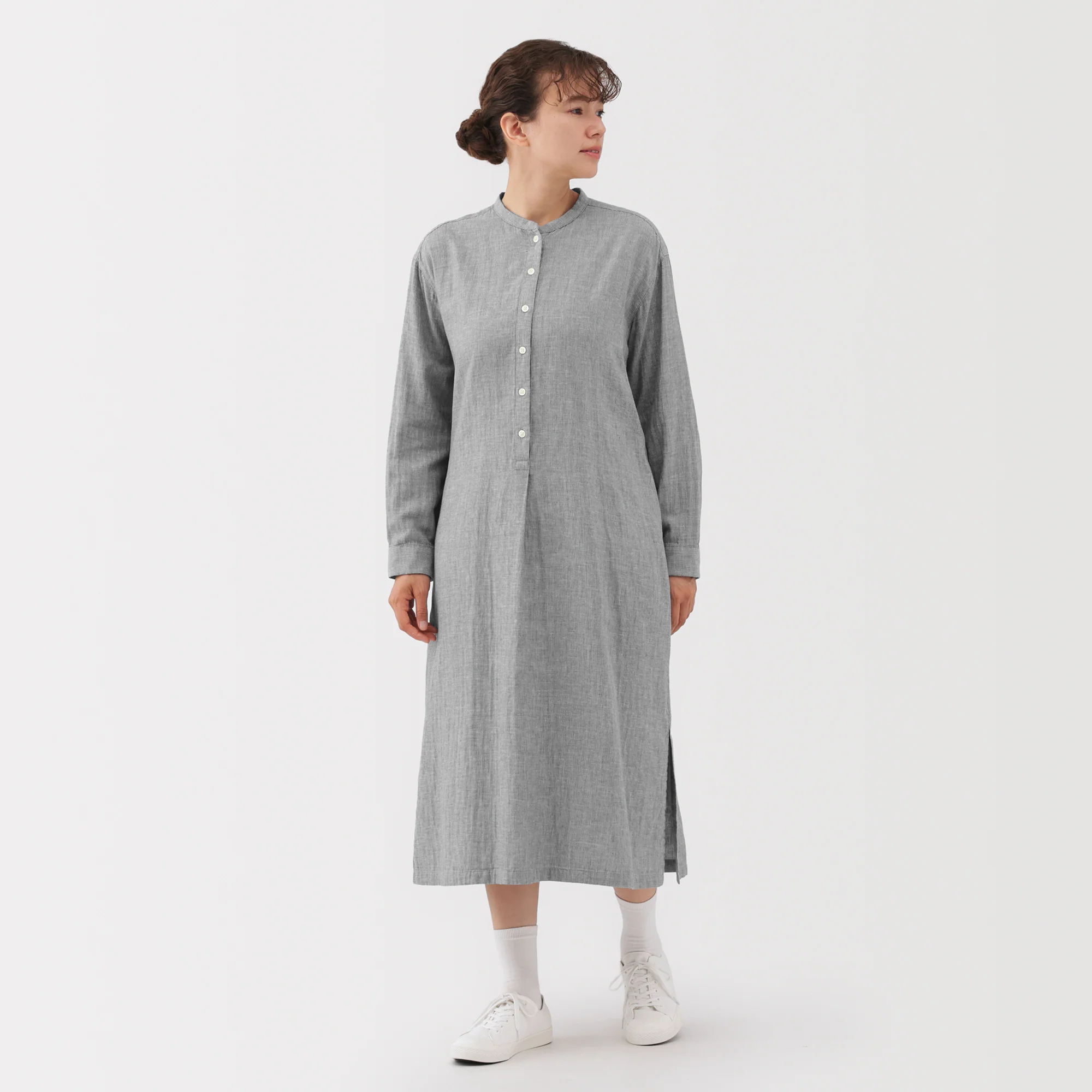 Kapok Blend Double Gauze Dress - Image 3