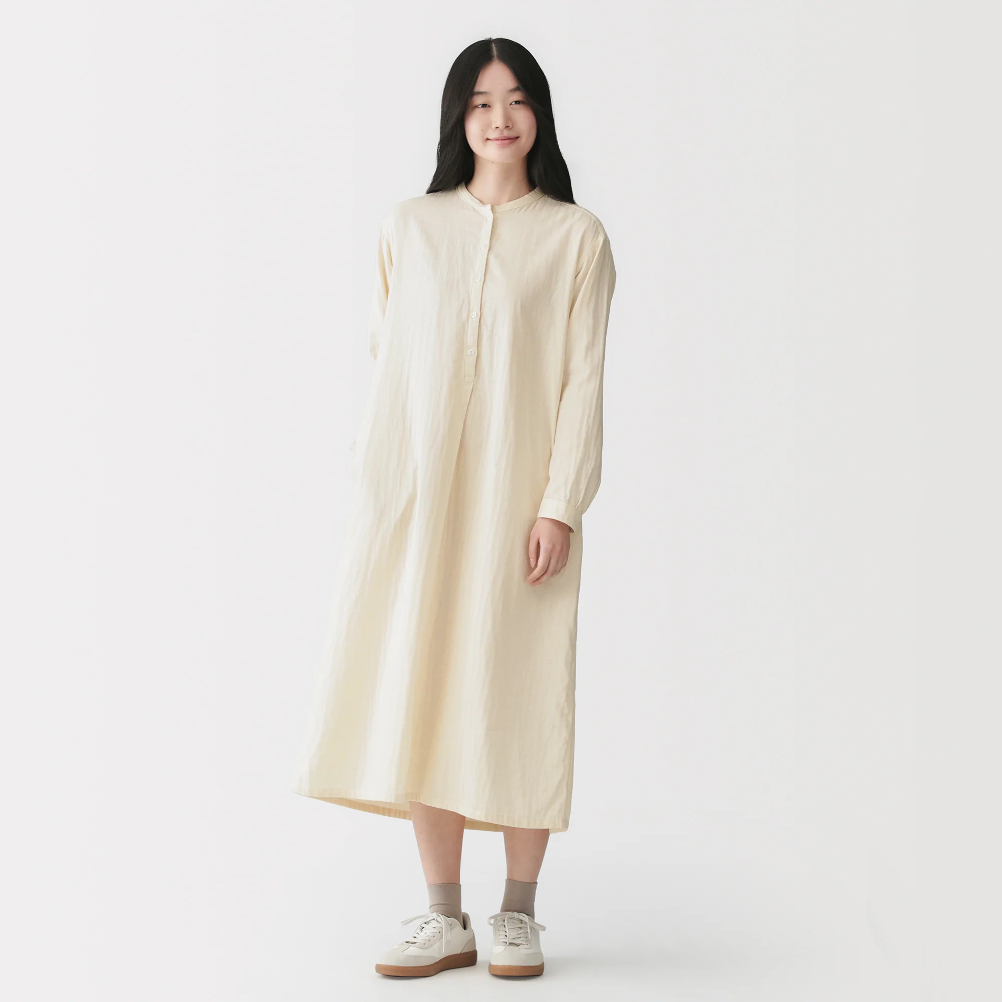 Kapok Blend Double Gauze Dress - Image 3