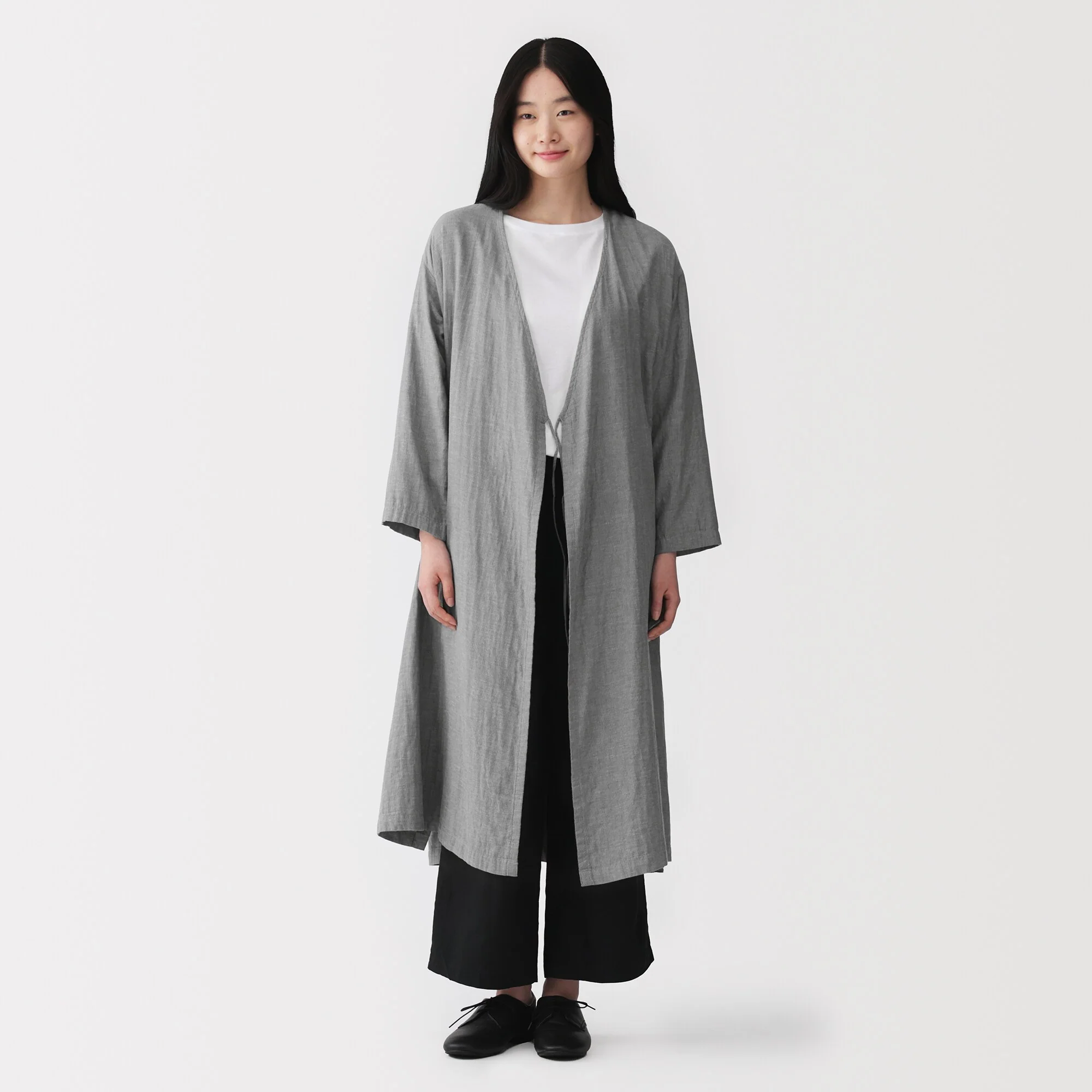 Kapok Blend Double Gauze Wrap Dress - Image 4