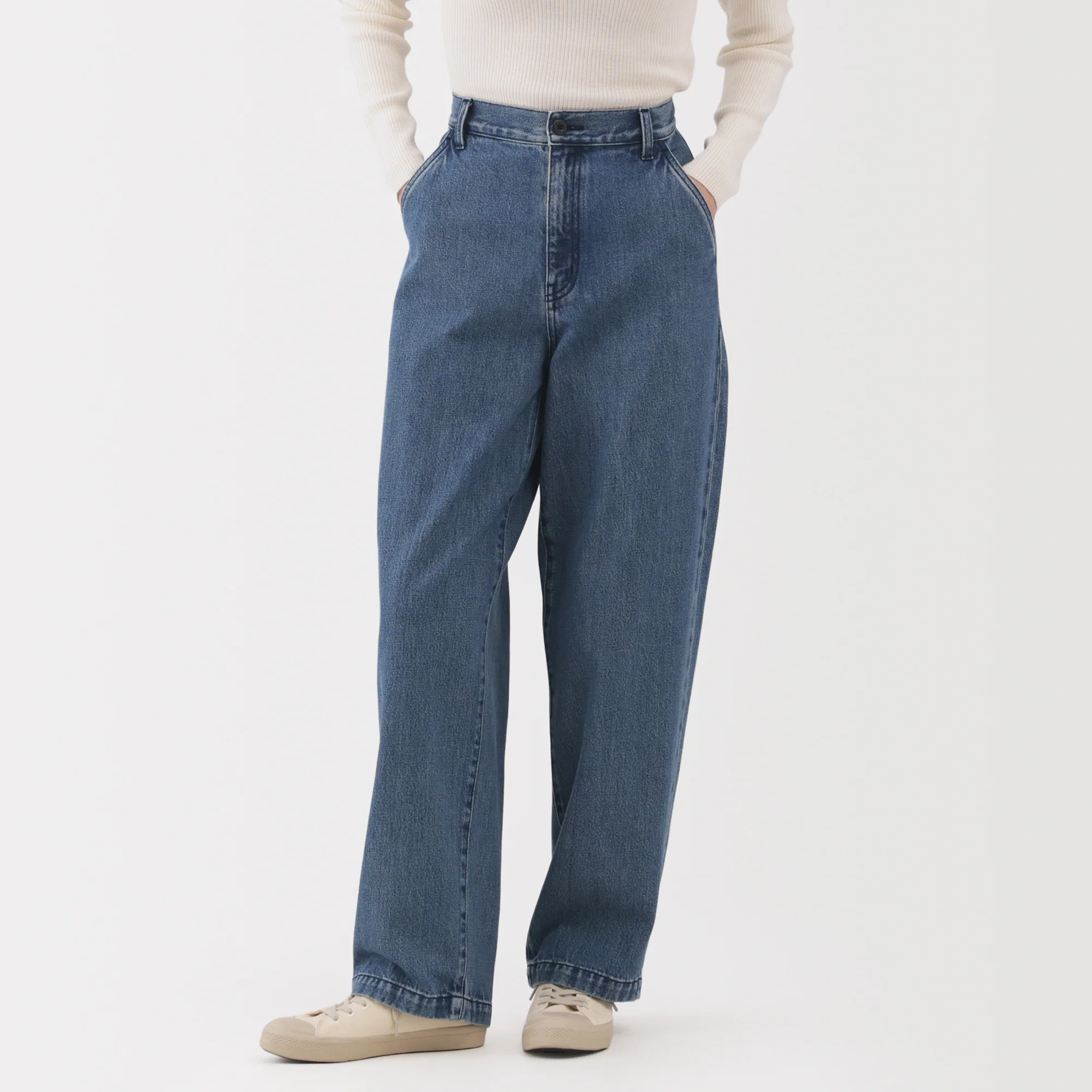 Kapok Denim Wide Tapered Pants - Image 12