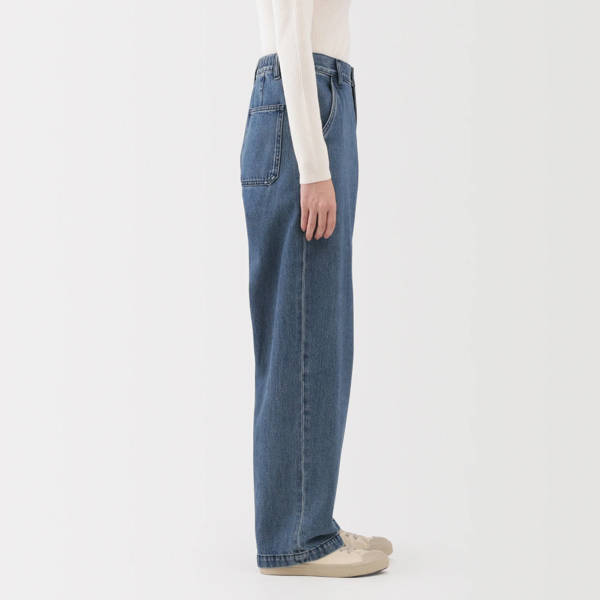 Kapok Denim Wide Tapered Pants - Image 14