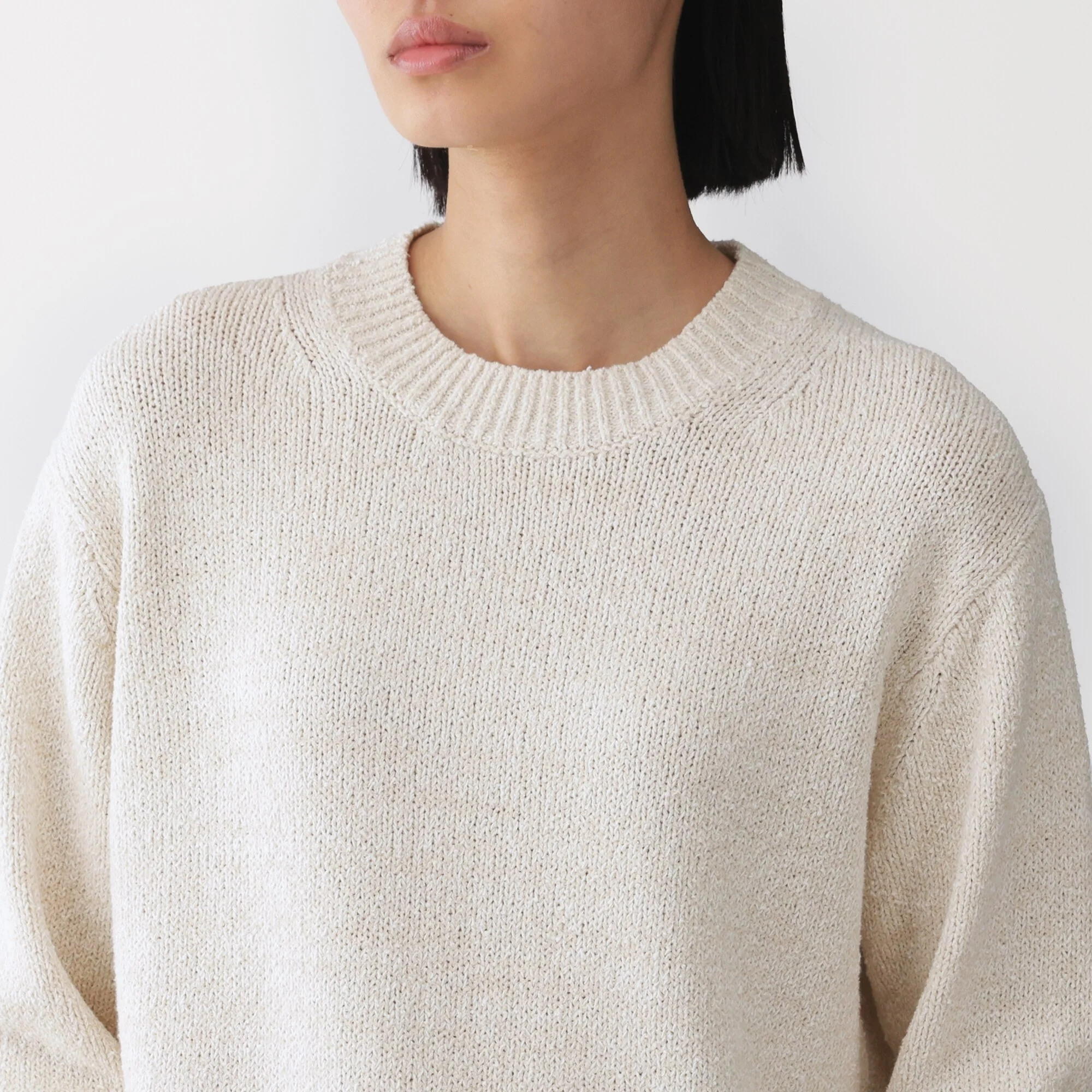 Labo Cotton Blend Loop Yarn Sweater - Image 21