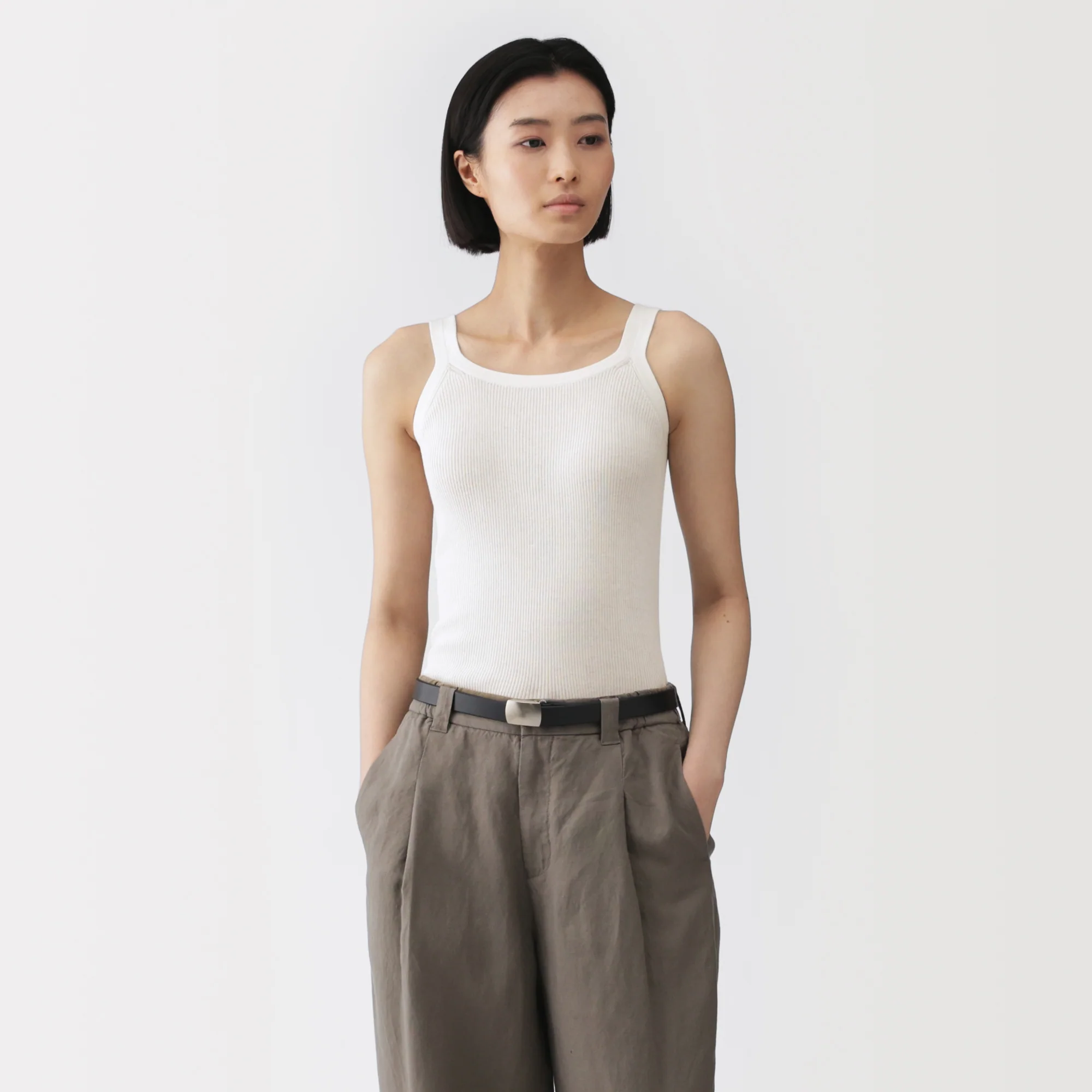 Labo High-Twist Cotton Knit Tank Top - Image 3