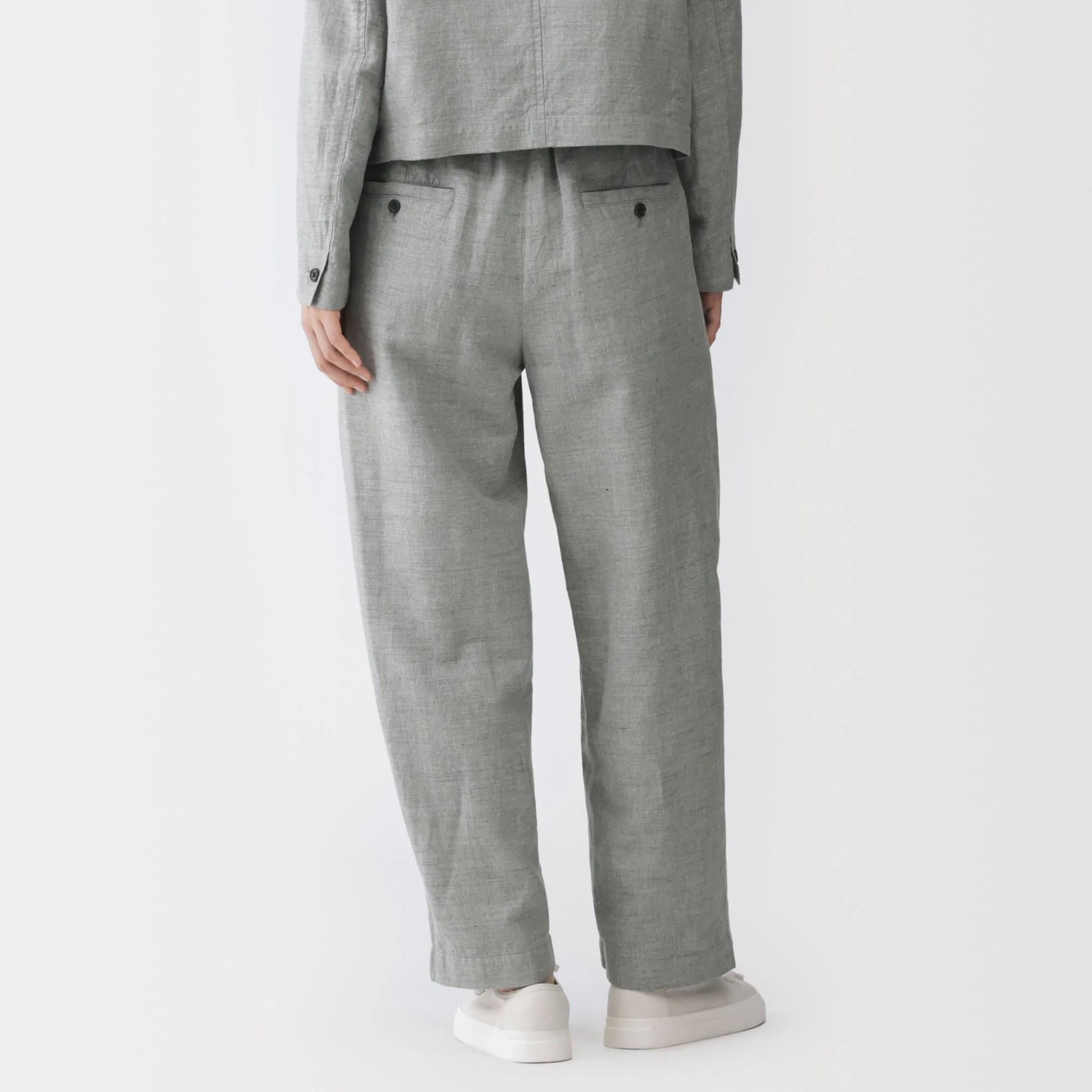 Labo Linen Cotton Herringbone Pants - Image 6