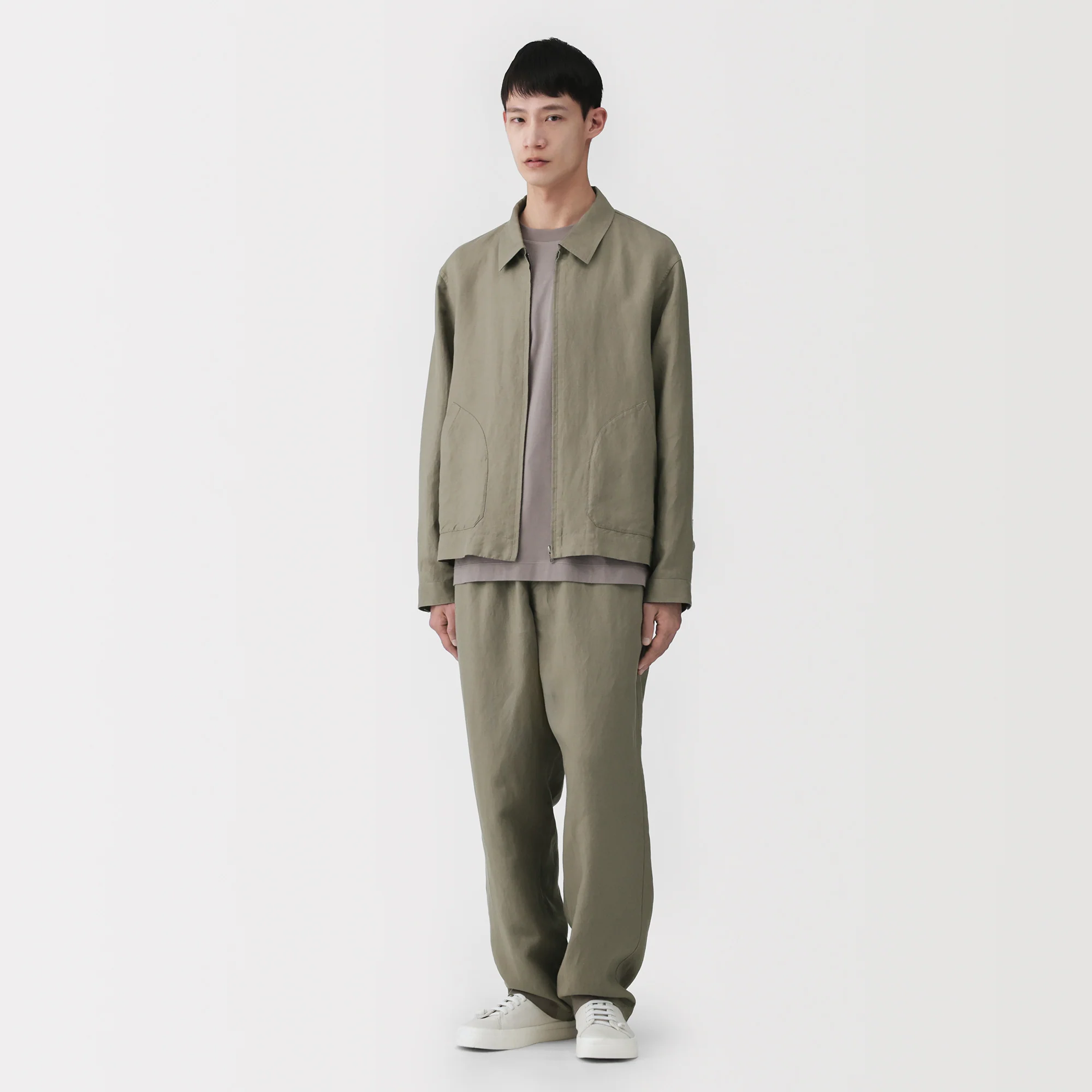 Labo Linen Lyocell Zip-Up Shirt - Image 4