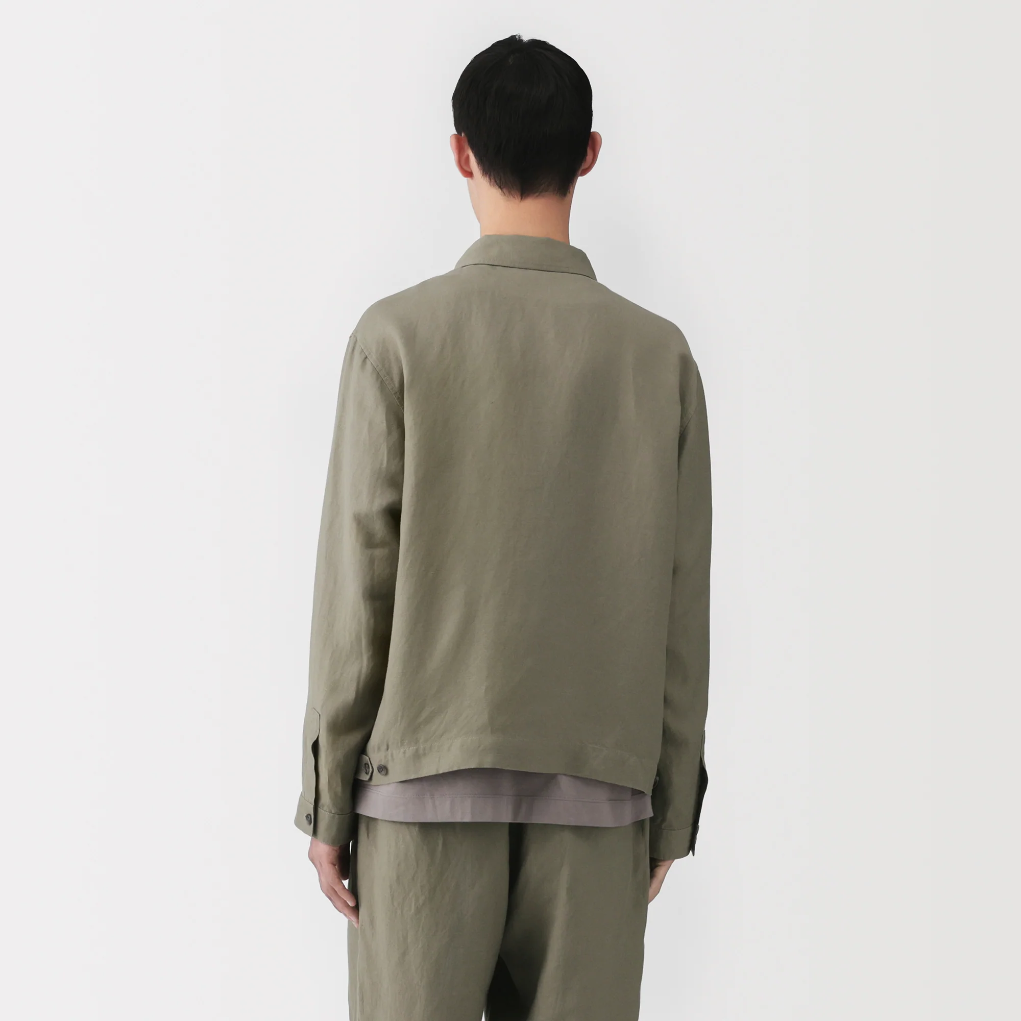 Labo Linen Lyocell Zip-Up Shirt - Image 6