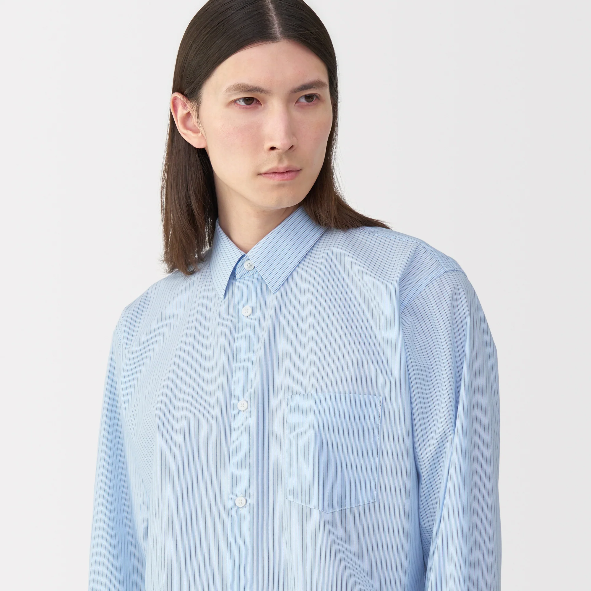 Labo Men's Poplin Regular Collar Striped Shirt - Image 7