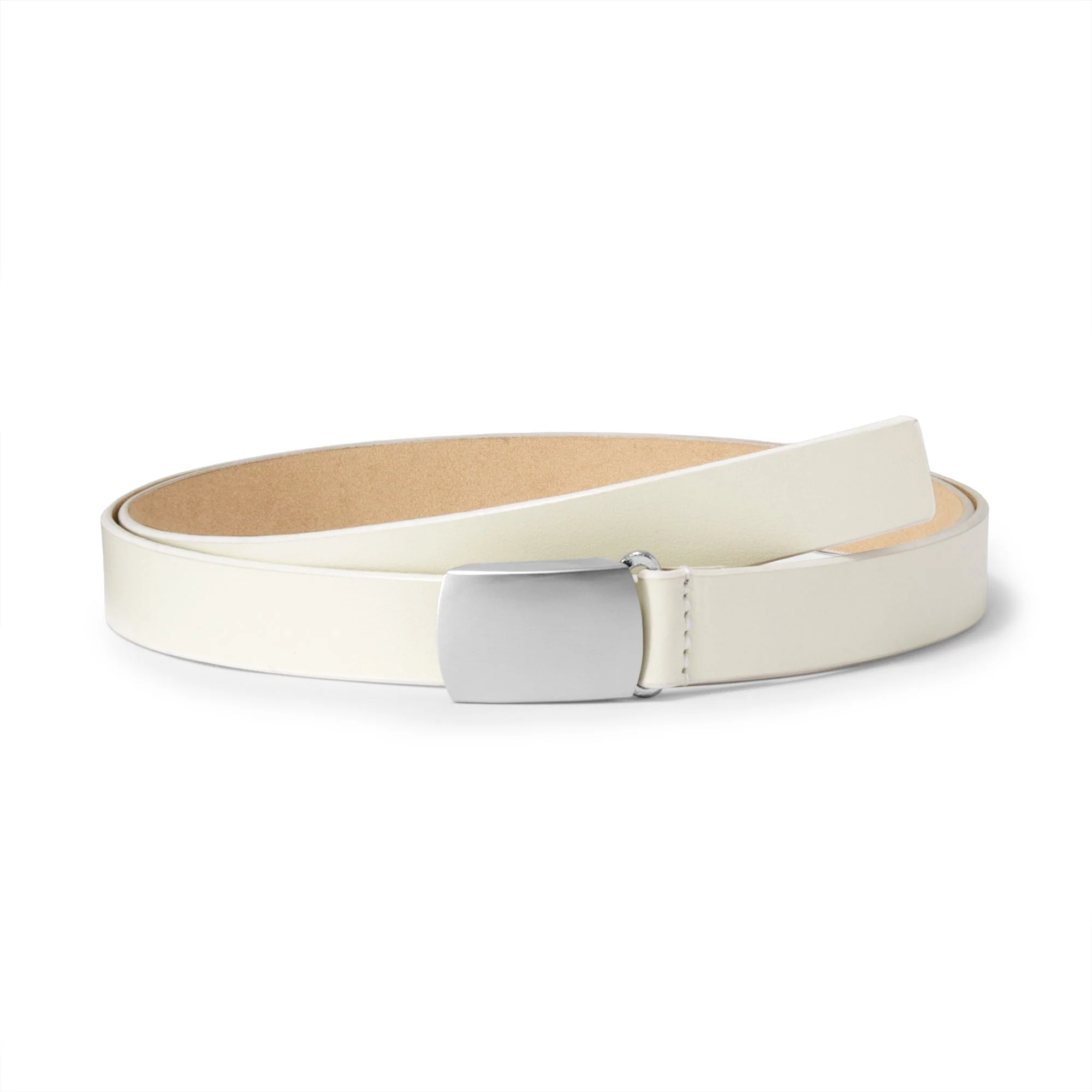 Labo Olive Leather Holeless Belt - Image 6