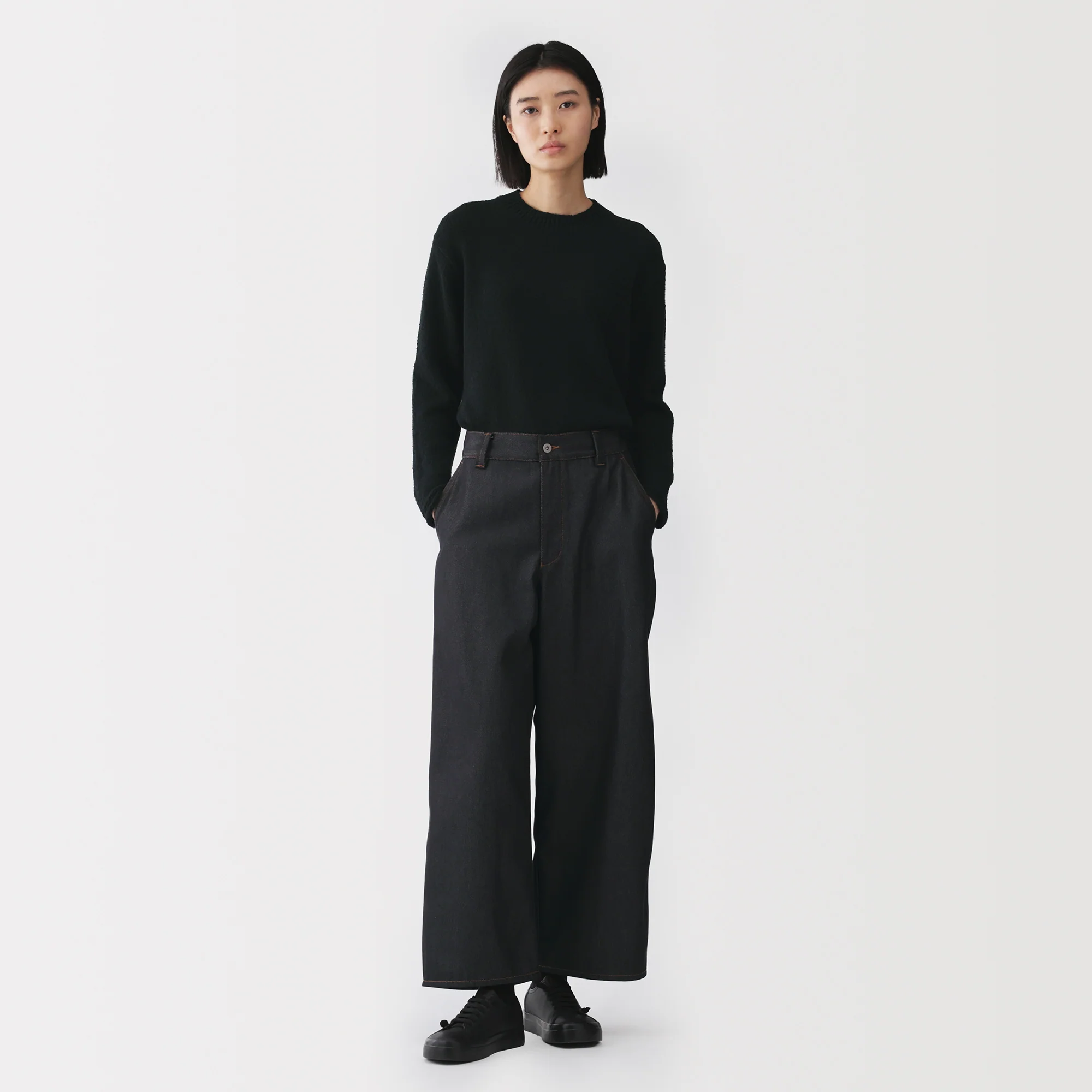 Labo Polyester Denim Barrel Pants - Image 3