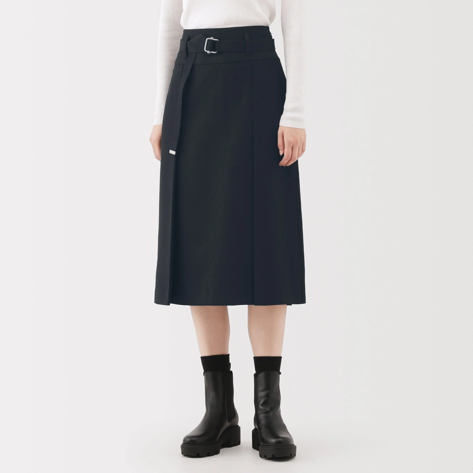 Labo Polyester Twill Tuck Skirt - Image 12