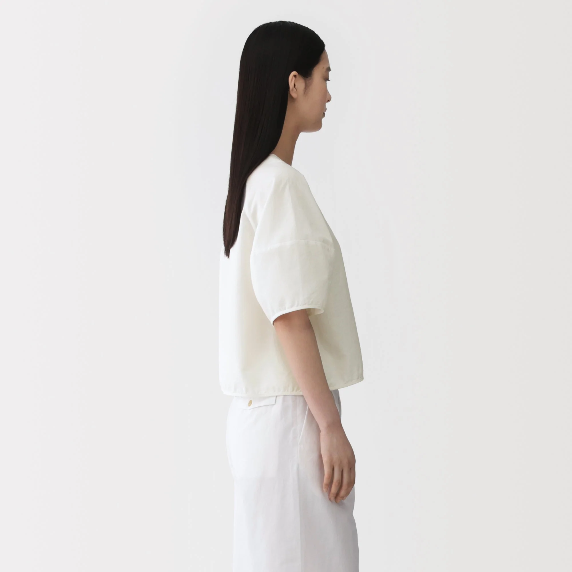 Labo Washi Blend Basket Weave Blouse - Image 5