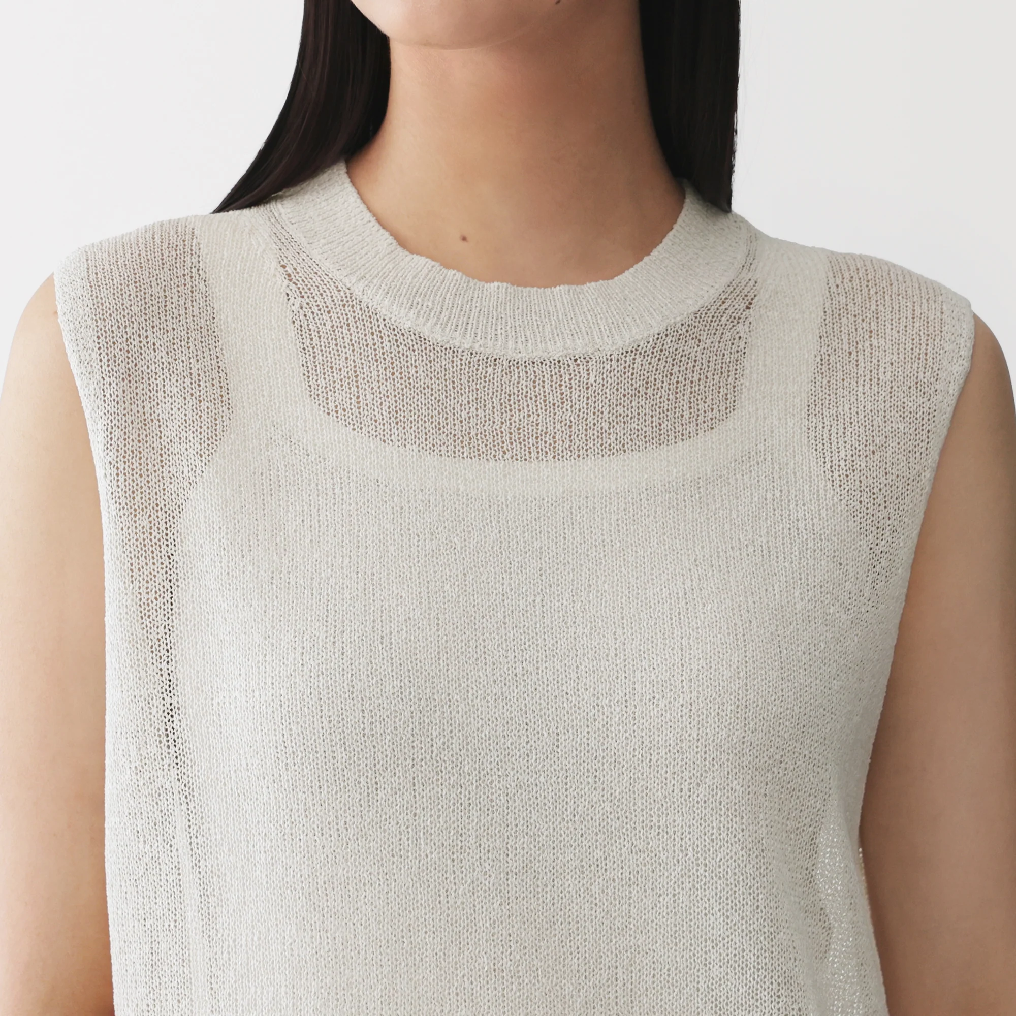 Labo Washi Blend Sleeveless Sweater - Image 7