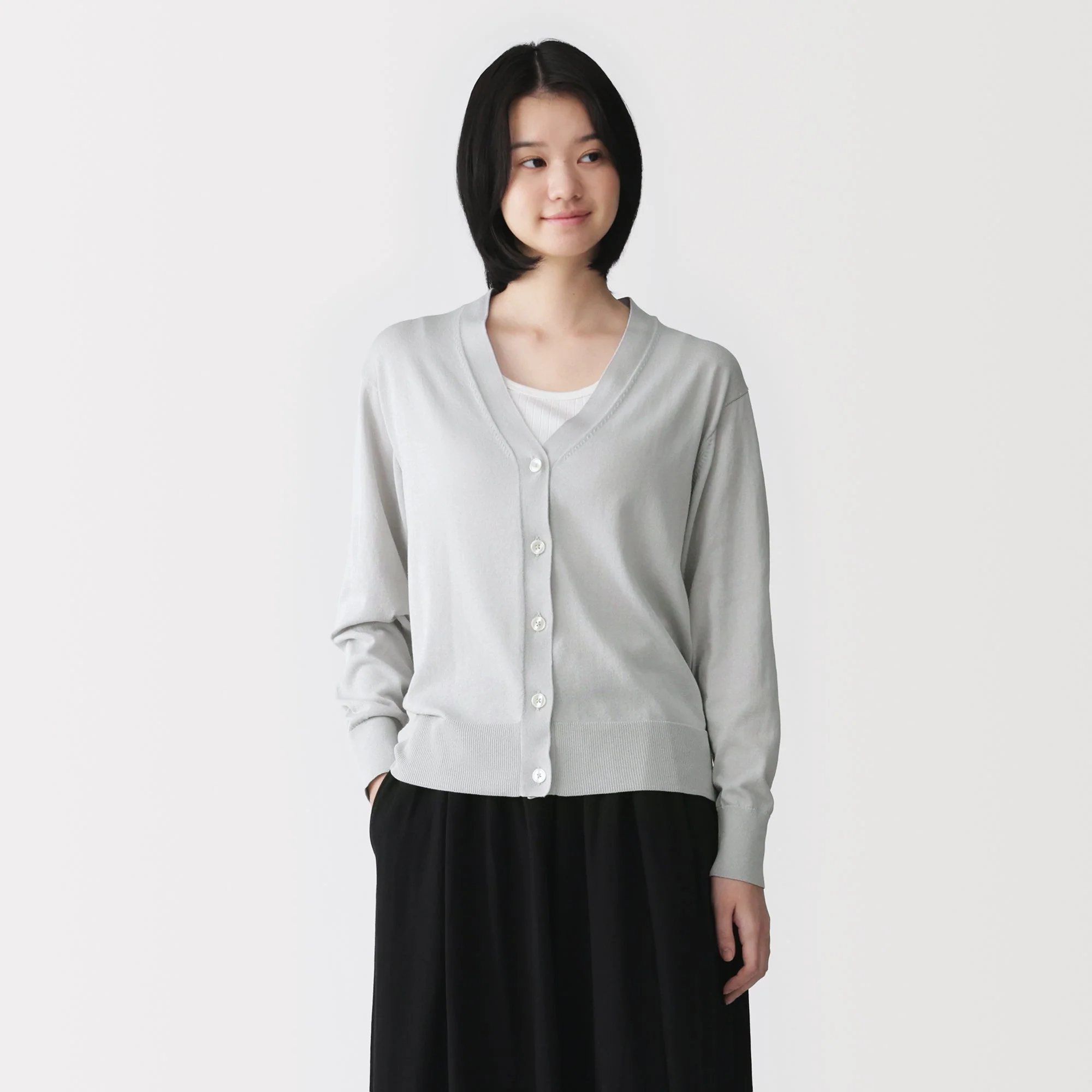 Light Knit V-Neck Cardigan - Image 19