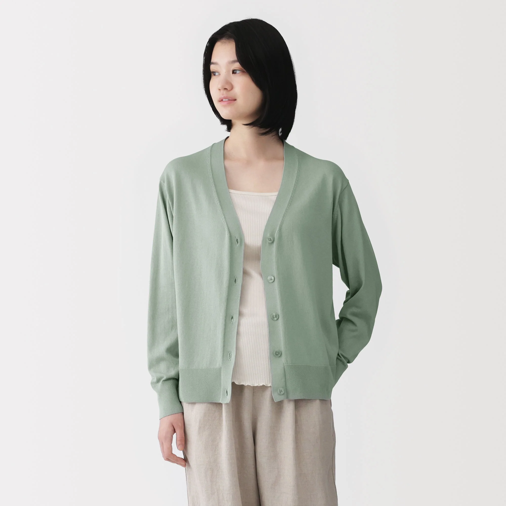 Light Knit V-Neck Cardigan - Image 43