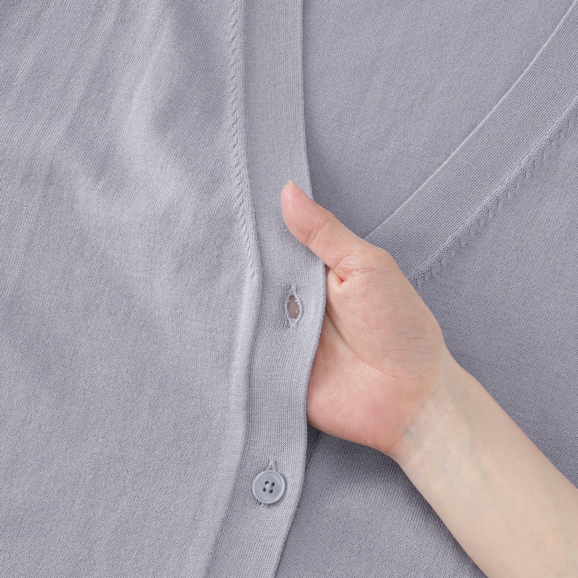 Light Knit V-Neck Cardigan - Image 9