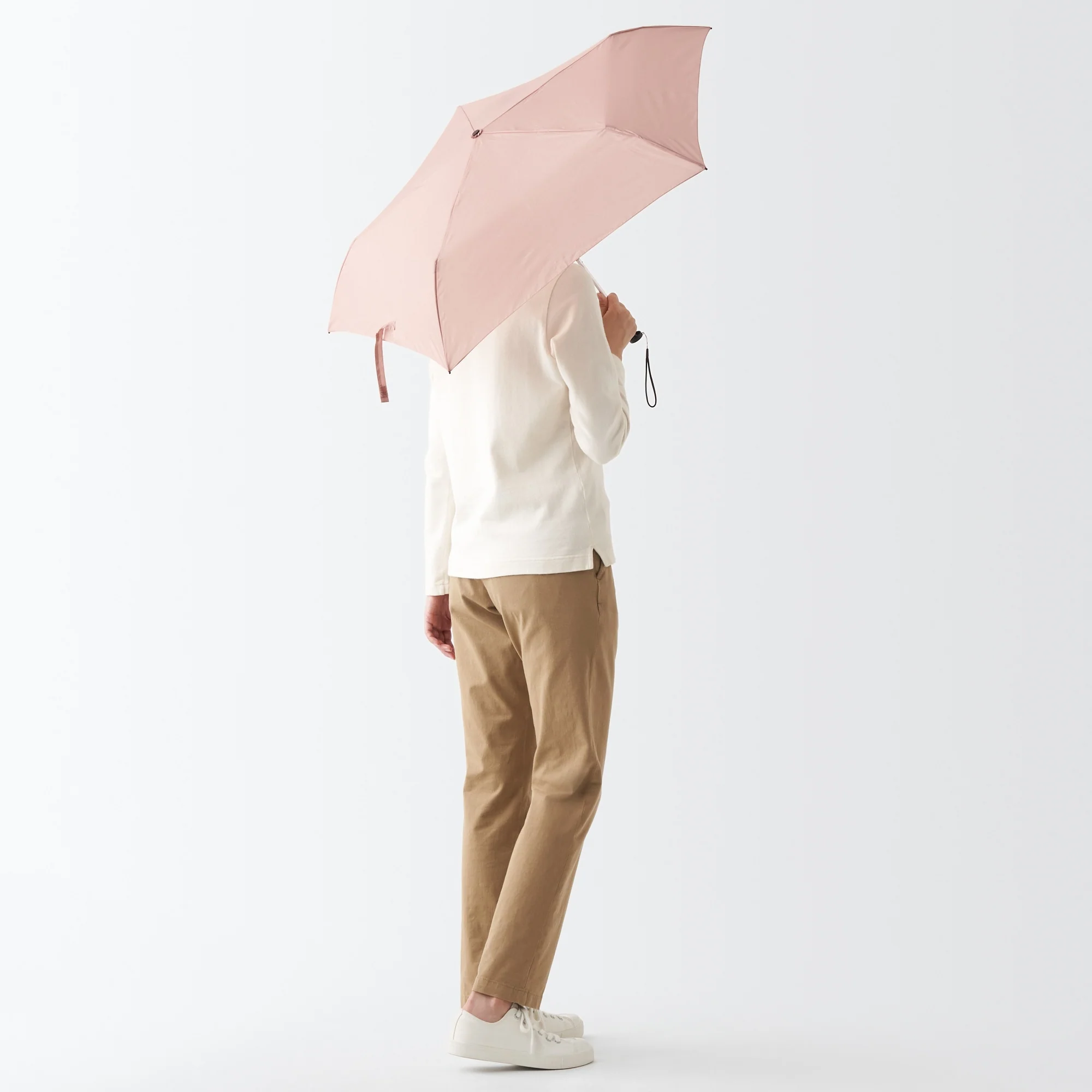 Lightweight All Weather Foldable Umbrella Apricot - Image 9