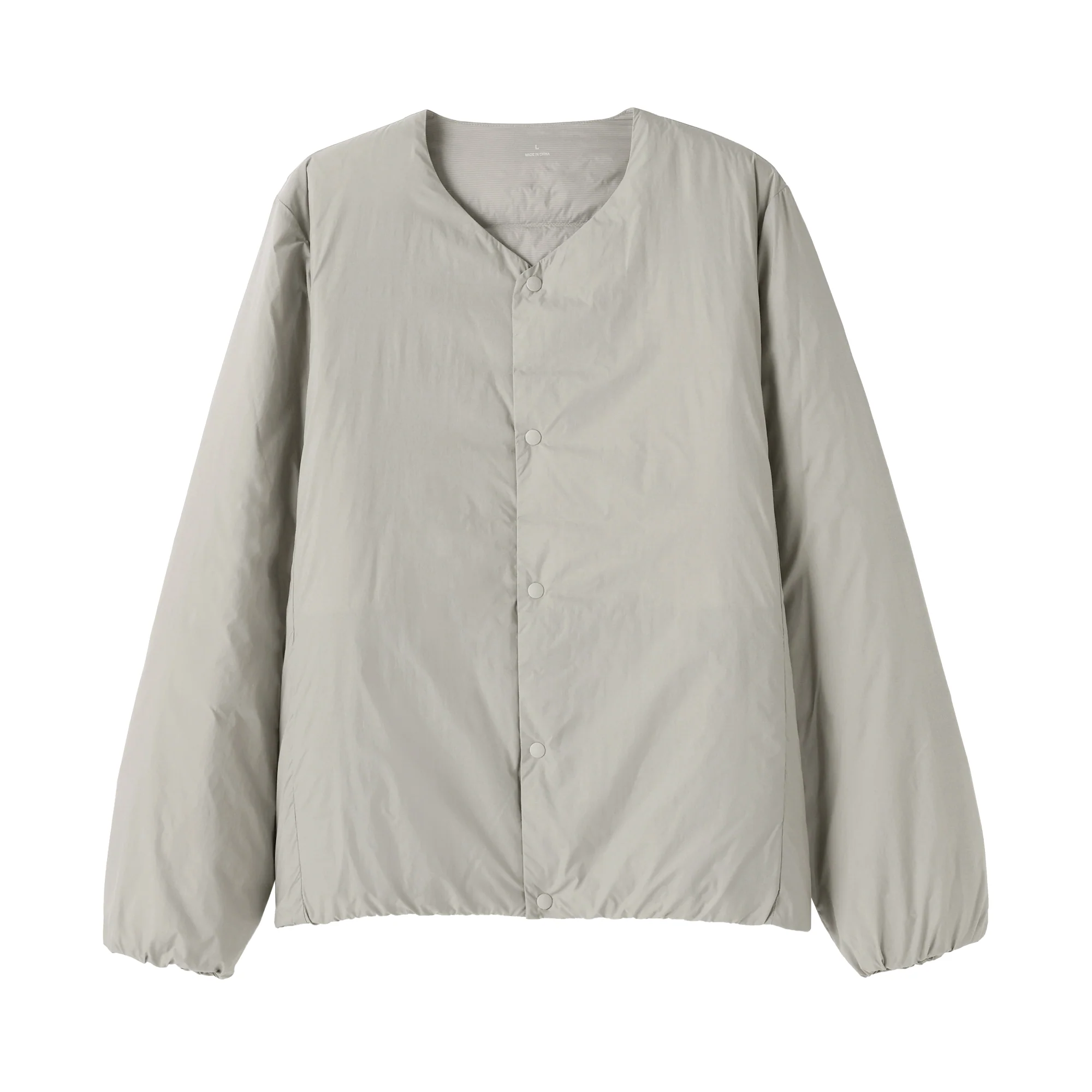 Lightweight Down Collarless Jacket - Image 12