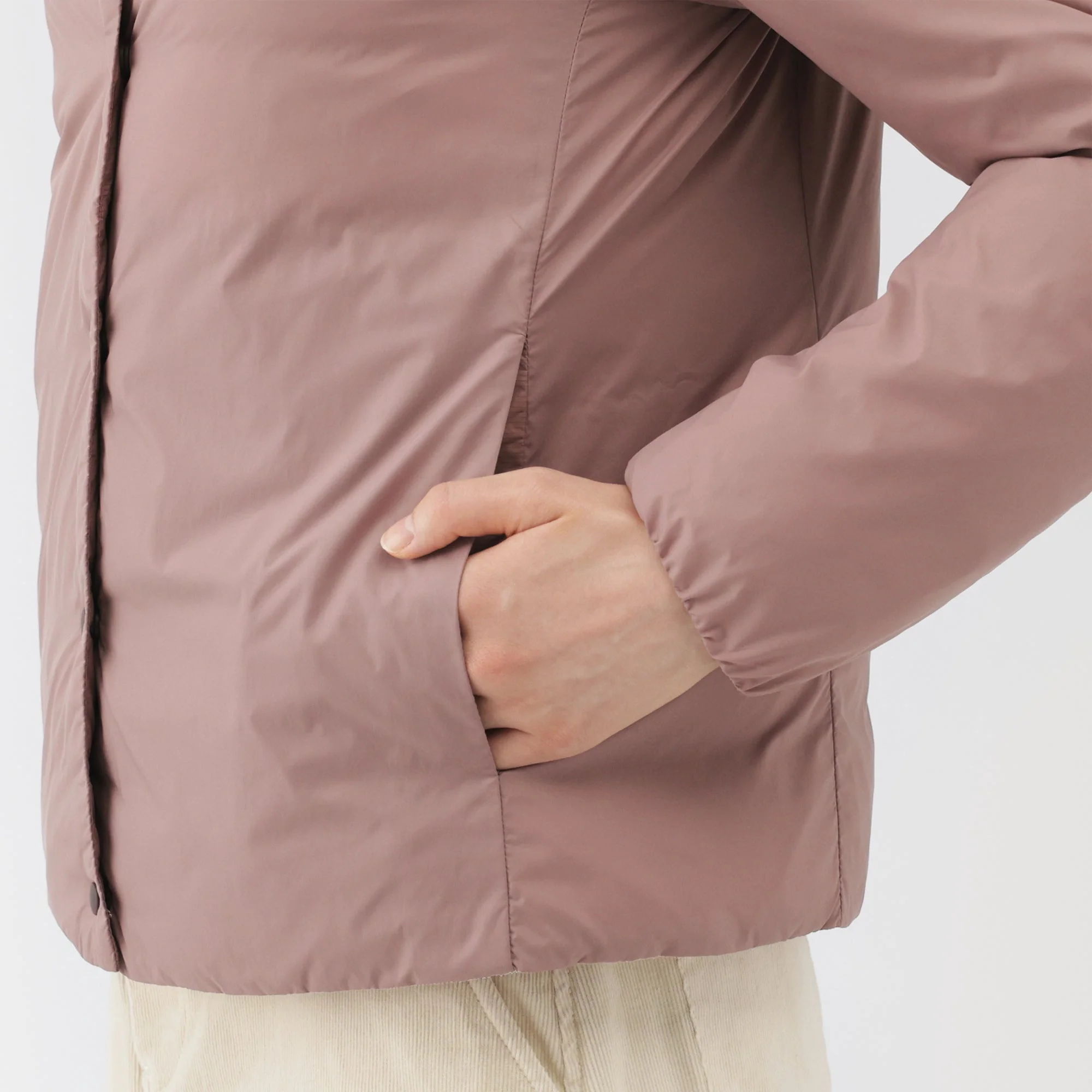 Lightweight Down Collarless Jacket - Image 41