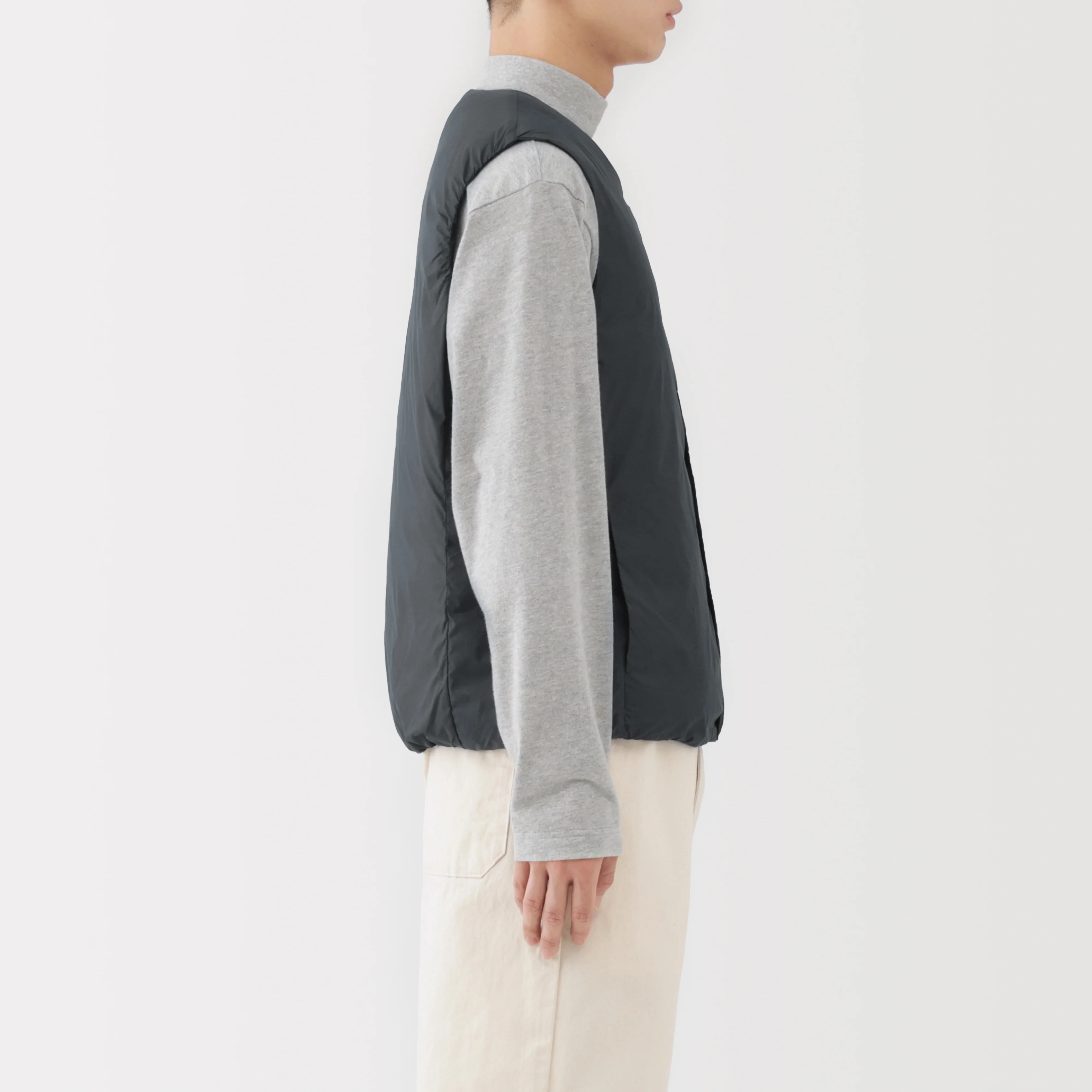 Lightweight Down Collarless Vest - Image 16