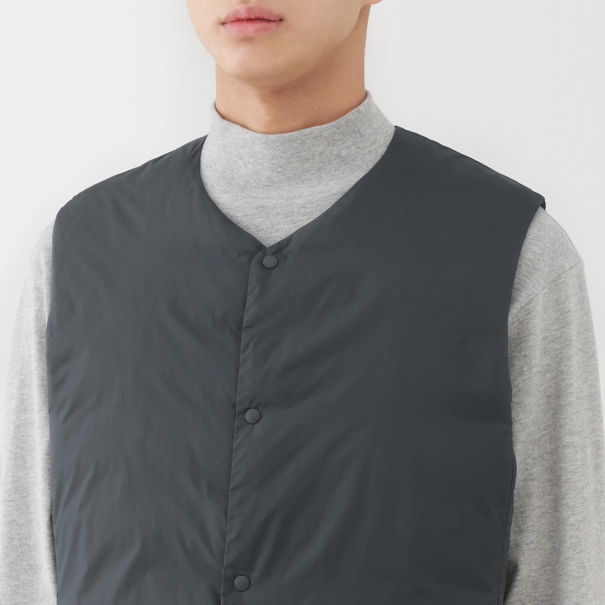 Lightweight Down Collarless Vest - Image 29