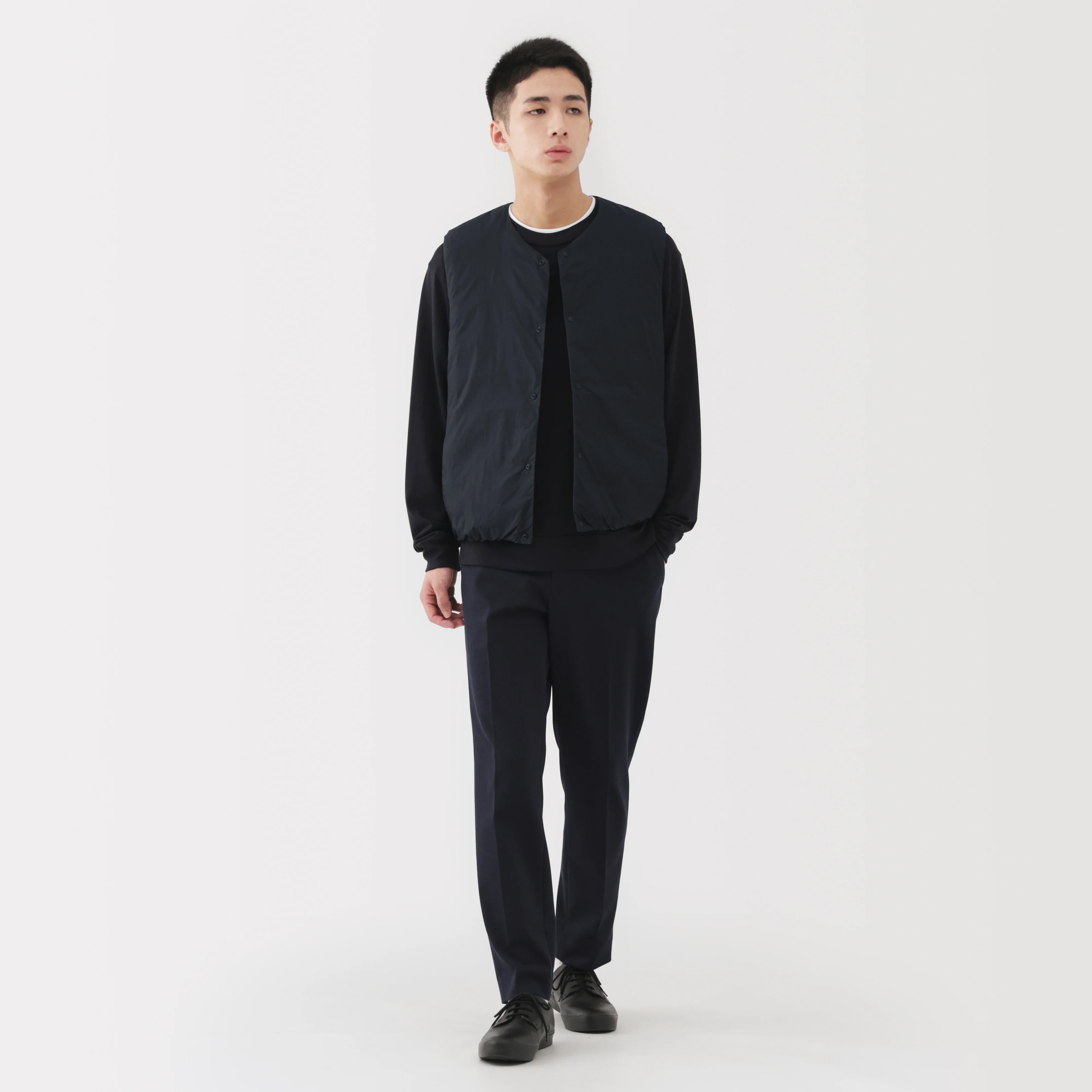 Lightweight Down Collarless Vest - Image 38