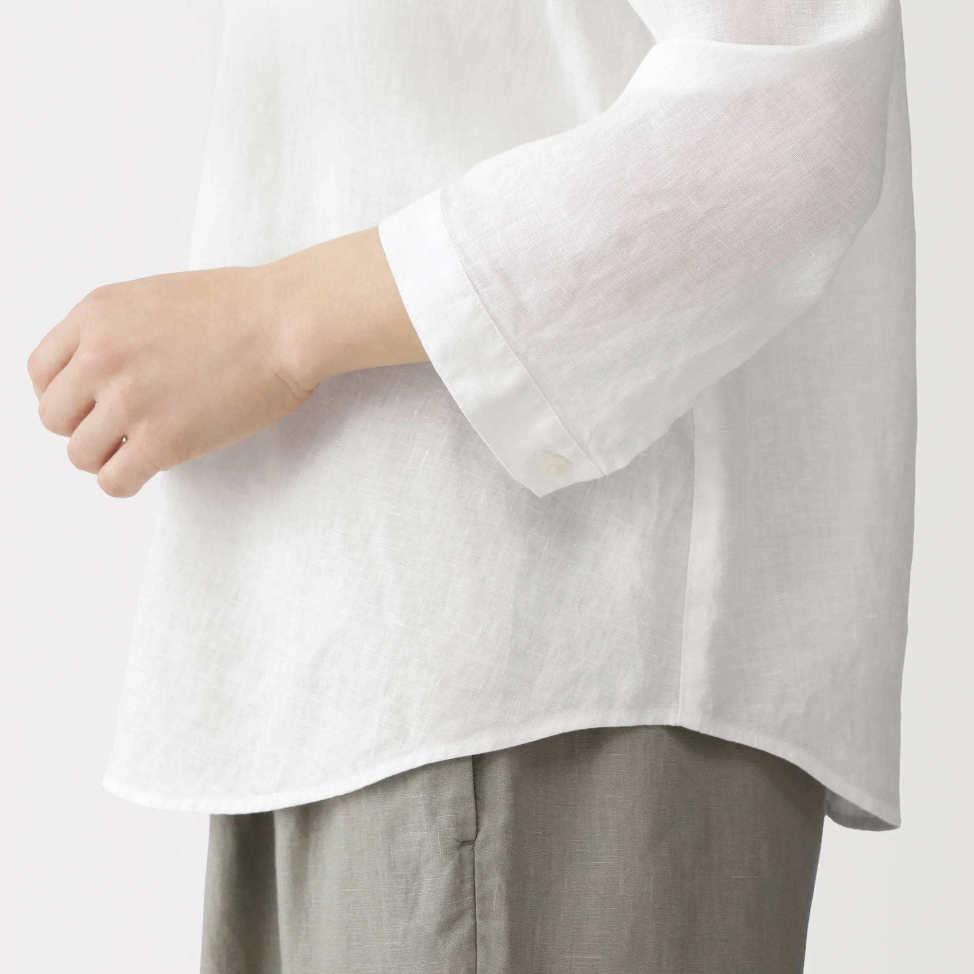 Linen 3/4 Sleeve Blouse - Image 17