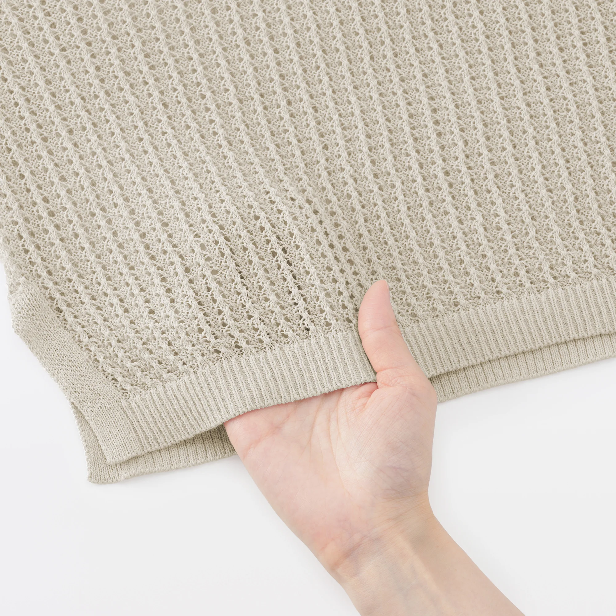 Linen Blend Mesh Wide Sweater - Image 28