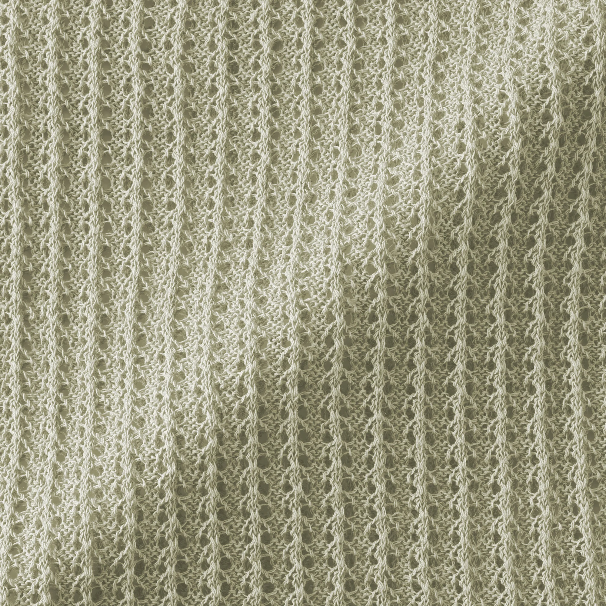 Linen Blend Mesh Wide Sweater - Image 9
