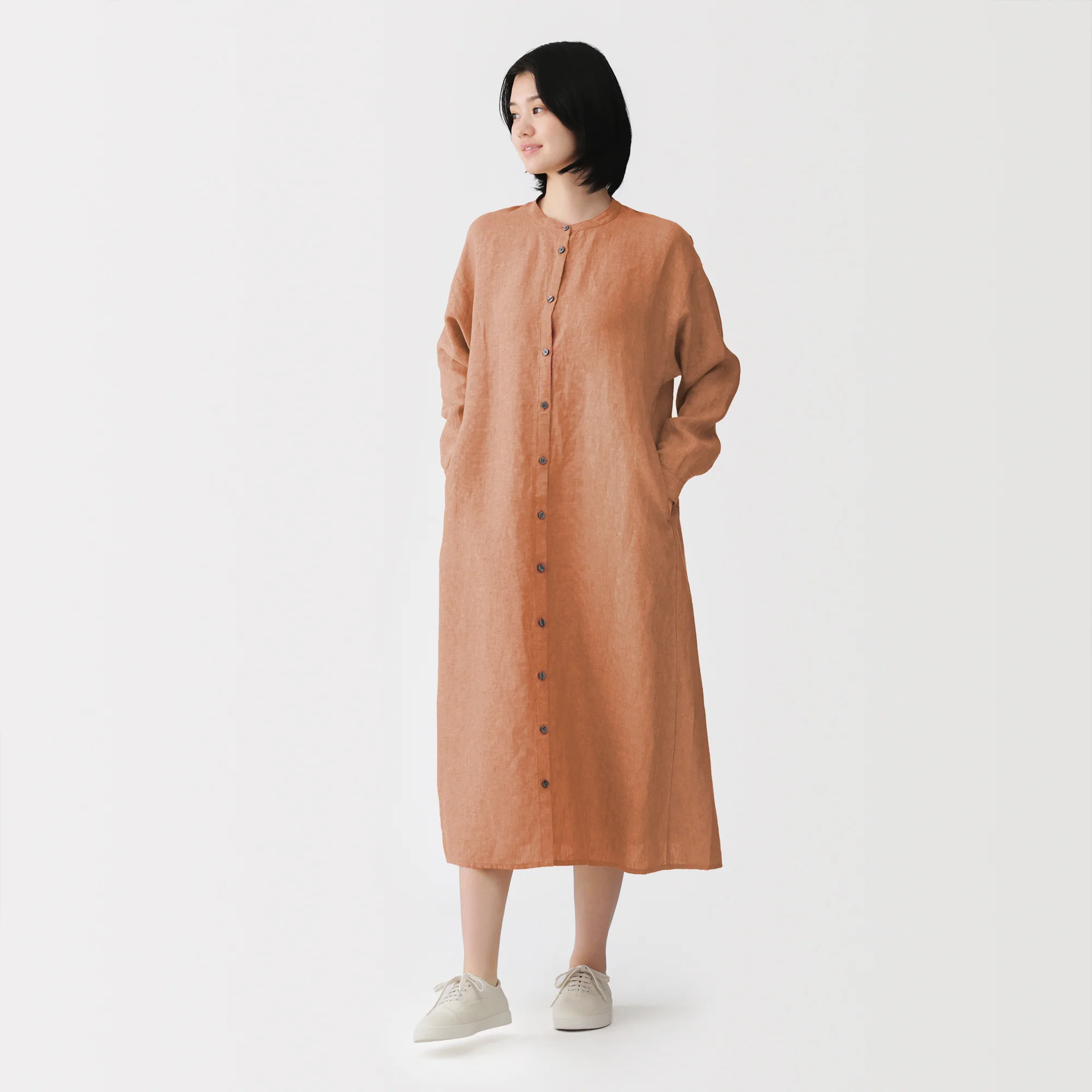 Linen Shirt Dress - Image 11