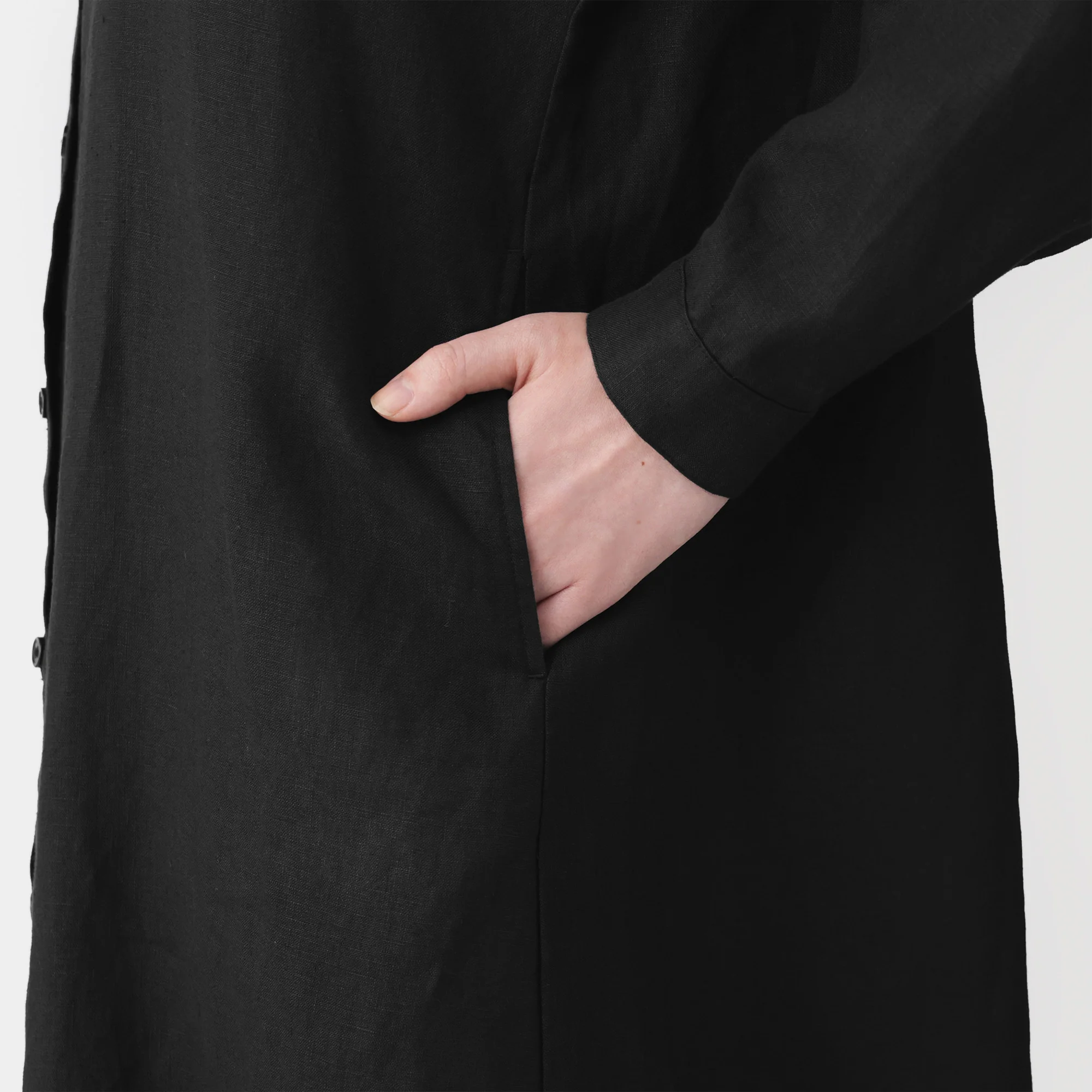 Linen Shirt Dress - Image 8