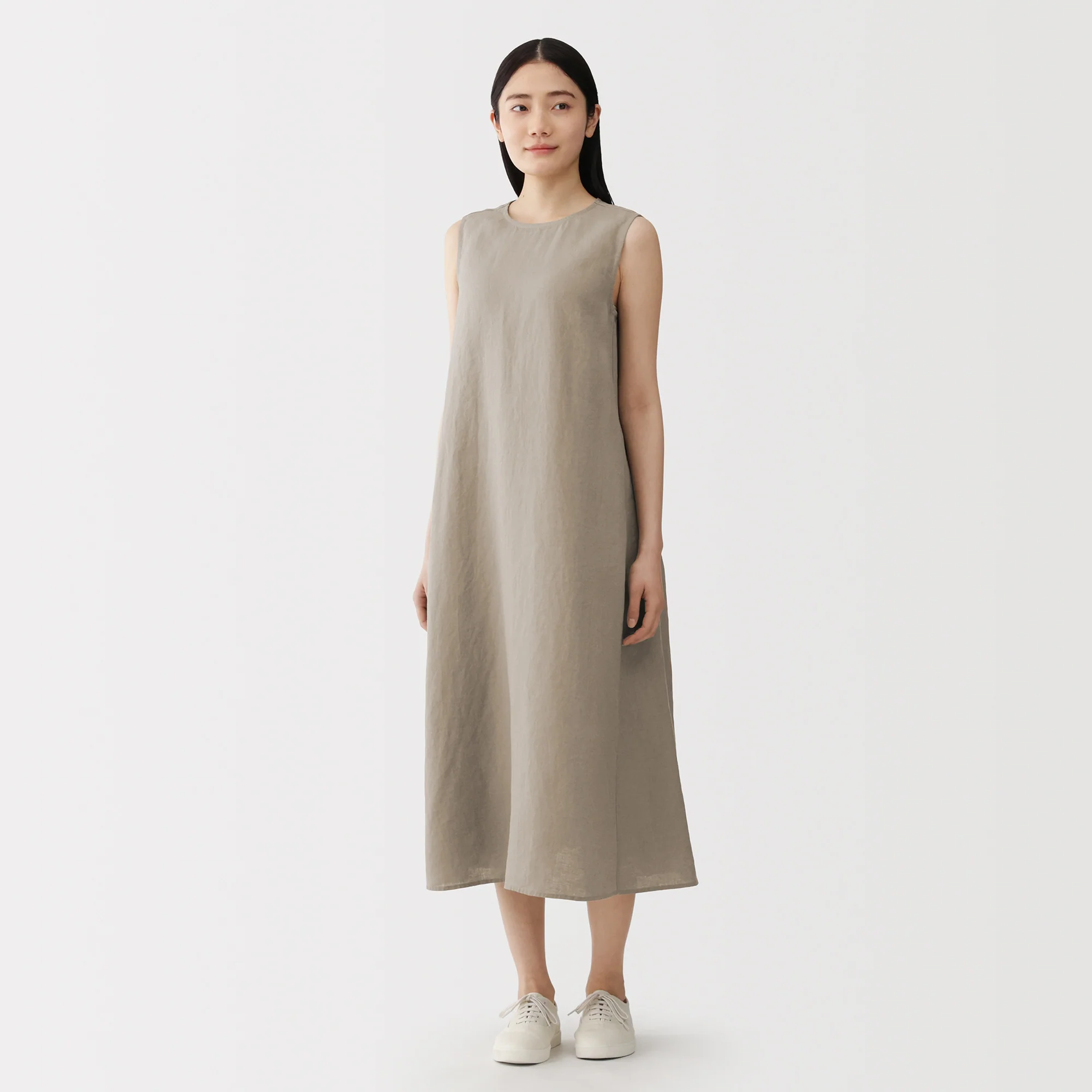 Linen Sleeveless Dress - Image 12