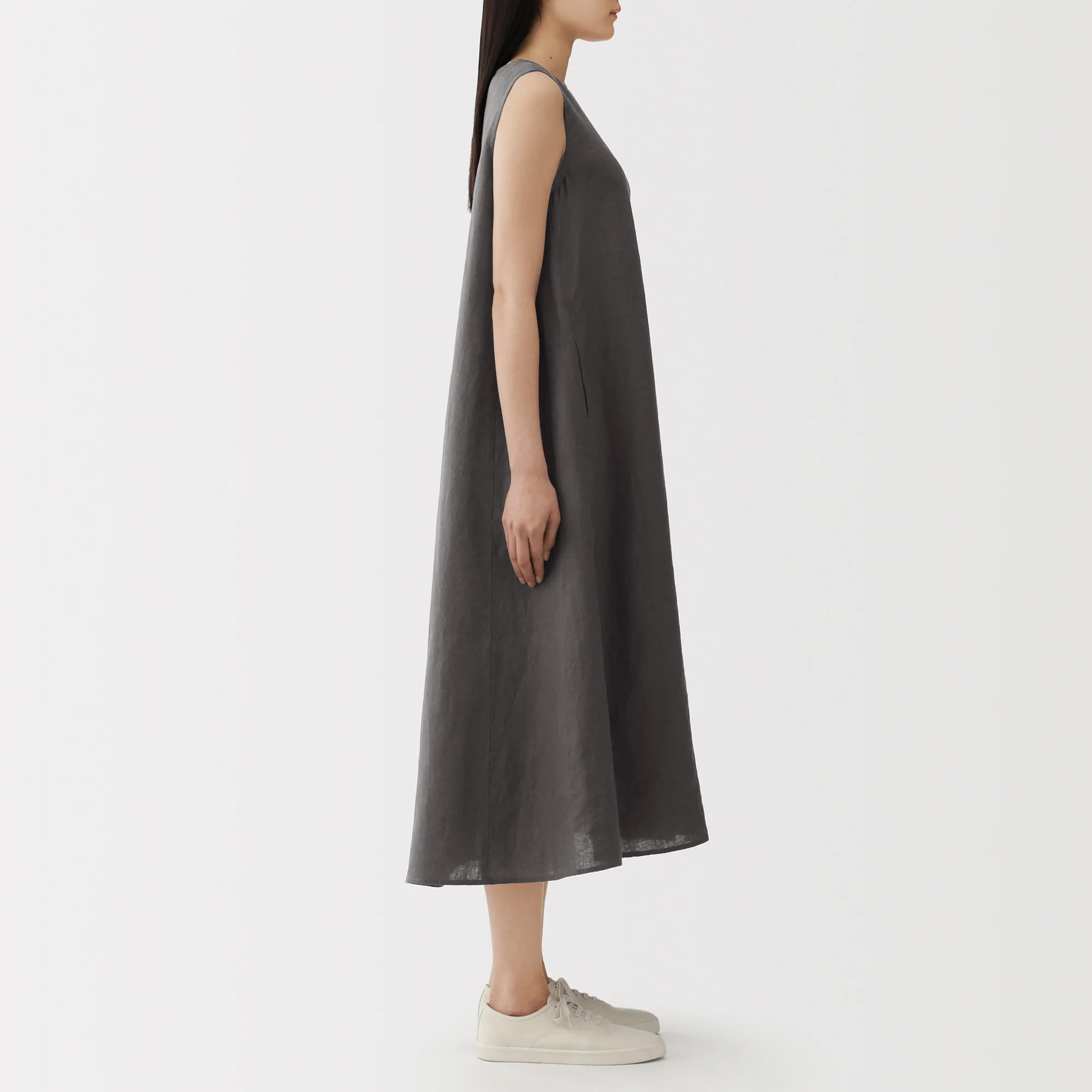 Linen Sleeveless Dress - Image 13
