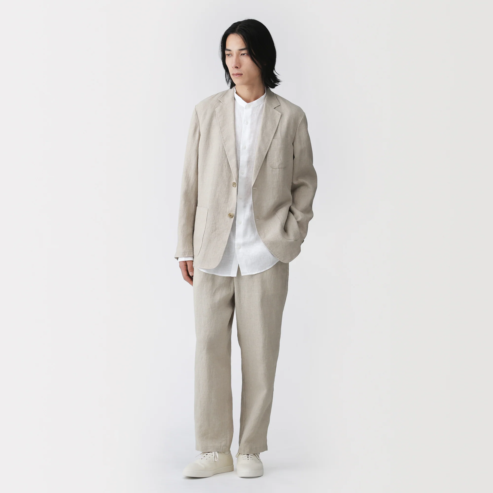 Linen Tapered Pants - Image 4