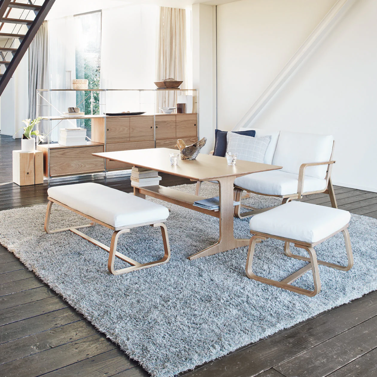 Living Dining Bench 2 - Oak (Cover Sold Separately) - Image 3
