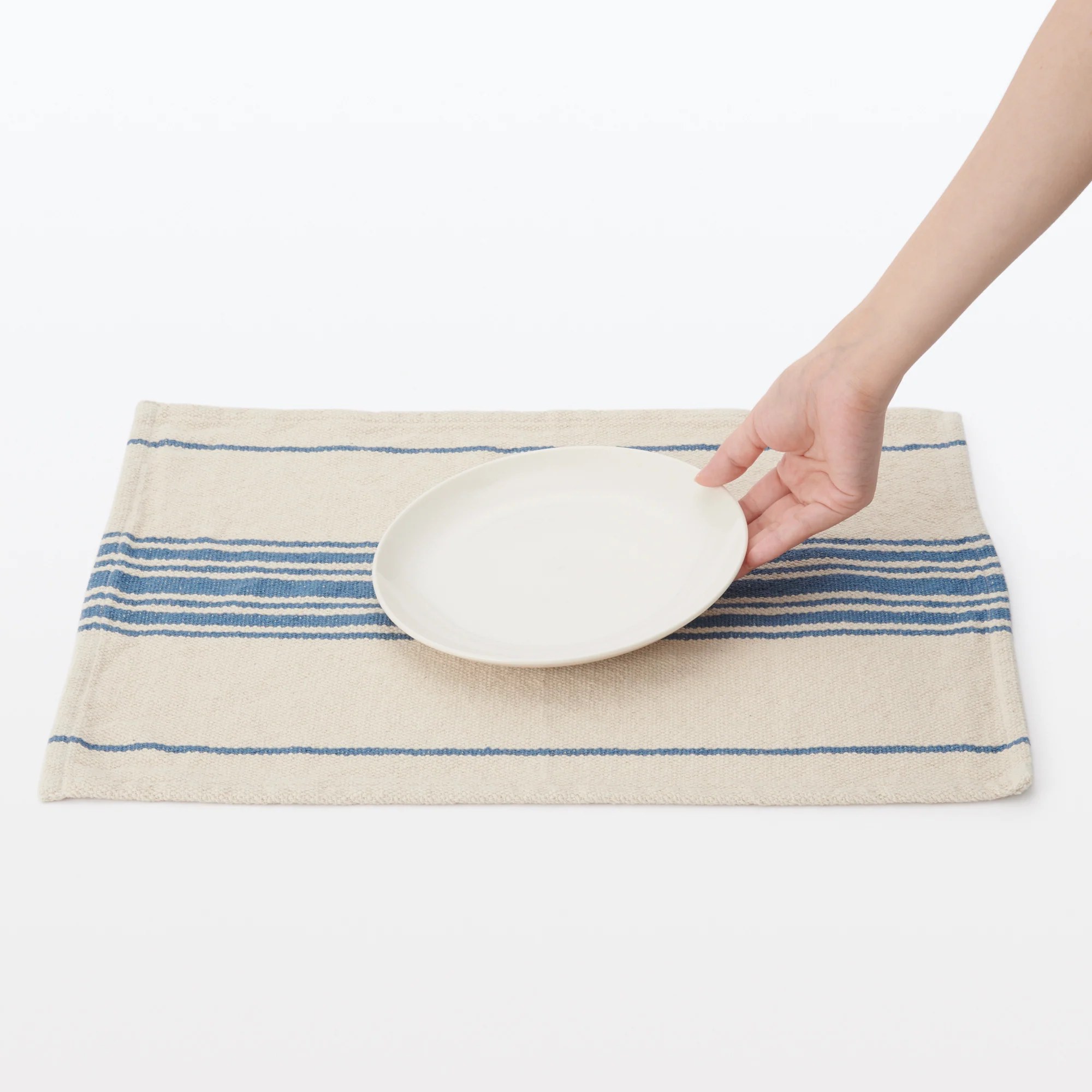 Low-Count Indian Cotton Placemat Center Striped - Image 6