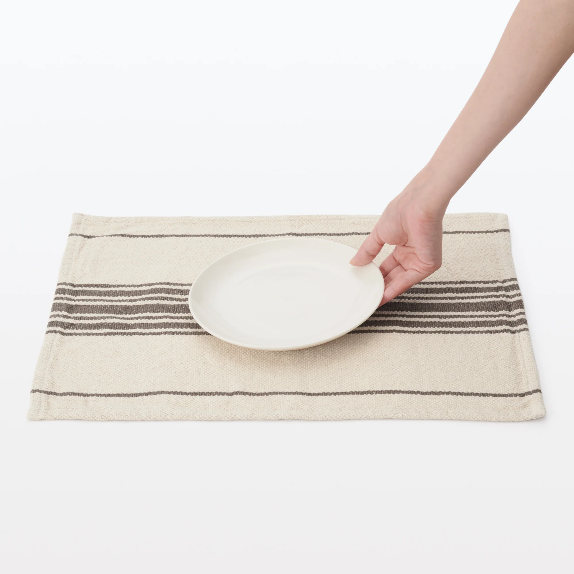 Low-Count Indian Cotton Placemat Center Striped - Image 9