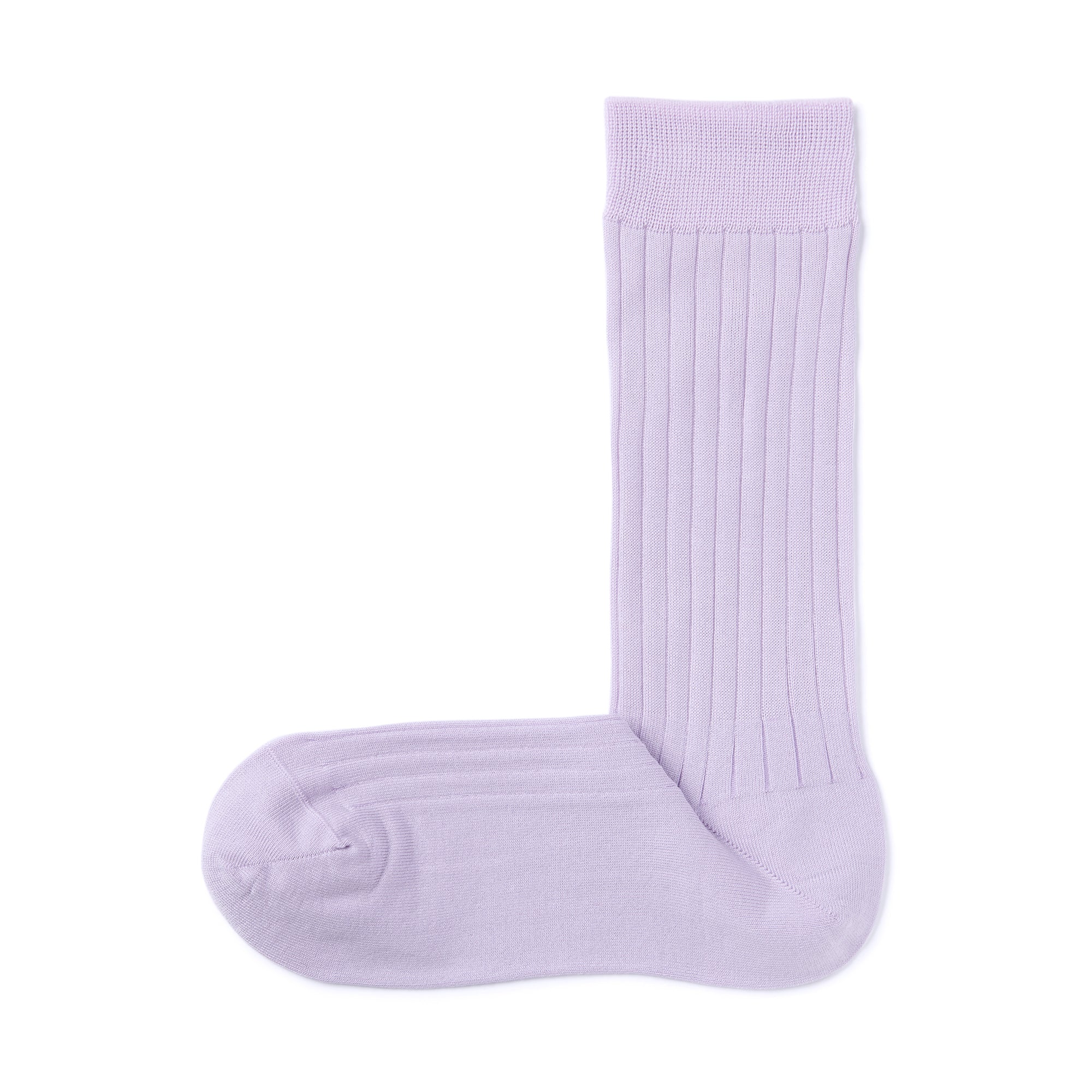 Lustrous Cotton Yarn Ribbed Socks - Image 12