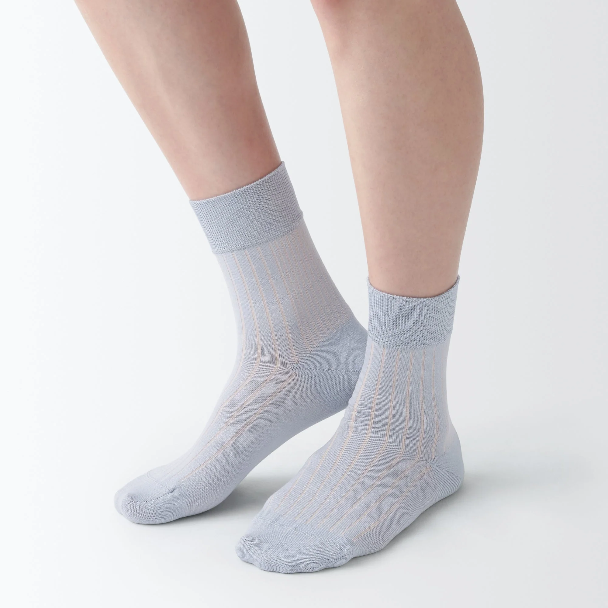 Lustrous Cotton Yarn Short Socks - Image 3