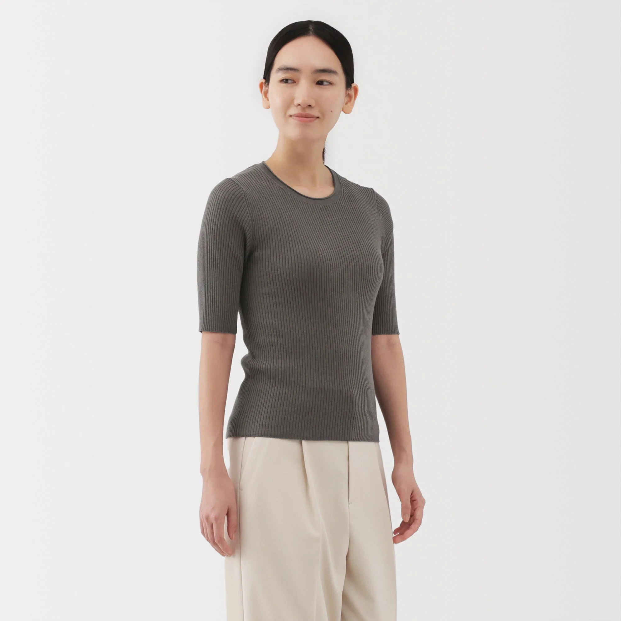 Lyocell Blend Half Sleeve Sweater - Image 24