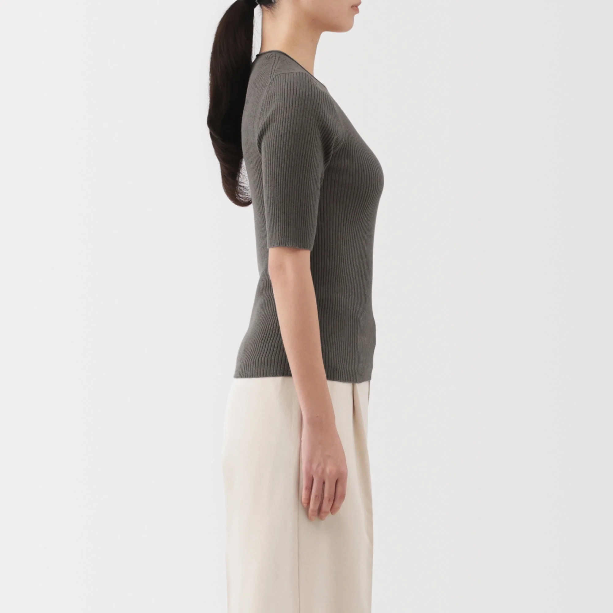 Lyocell Blend Half Sleeve Sweater - Image 26